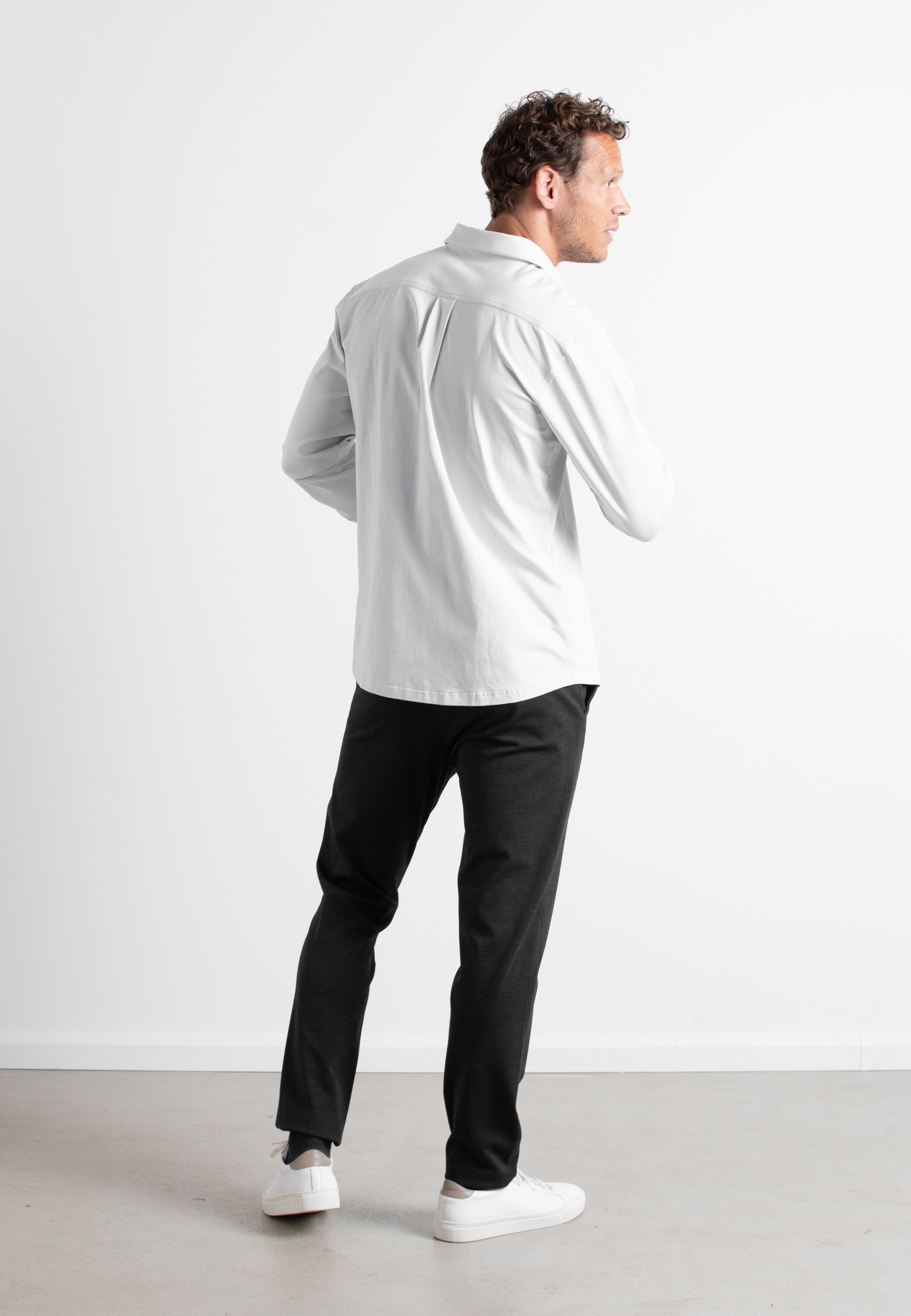 Clean Formal Stretch Shirt - White