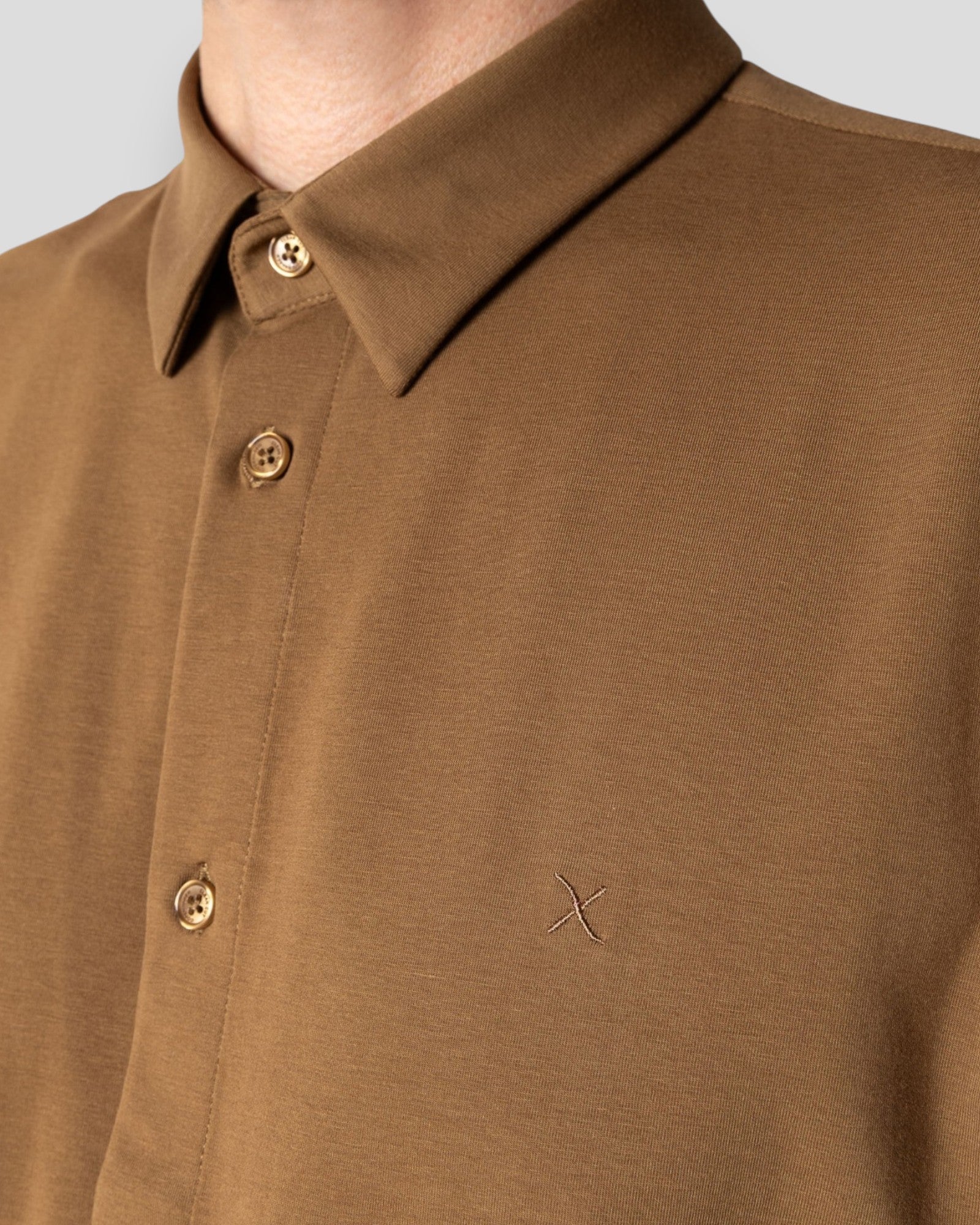 Brown Clean Formal Stretch Shirt S/S by Clean Cut Copenhagen, featuring a tailored fit and smooth fabric for a polished look.