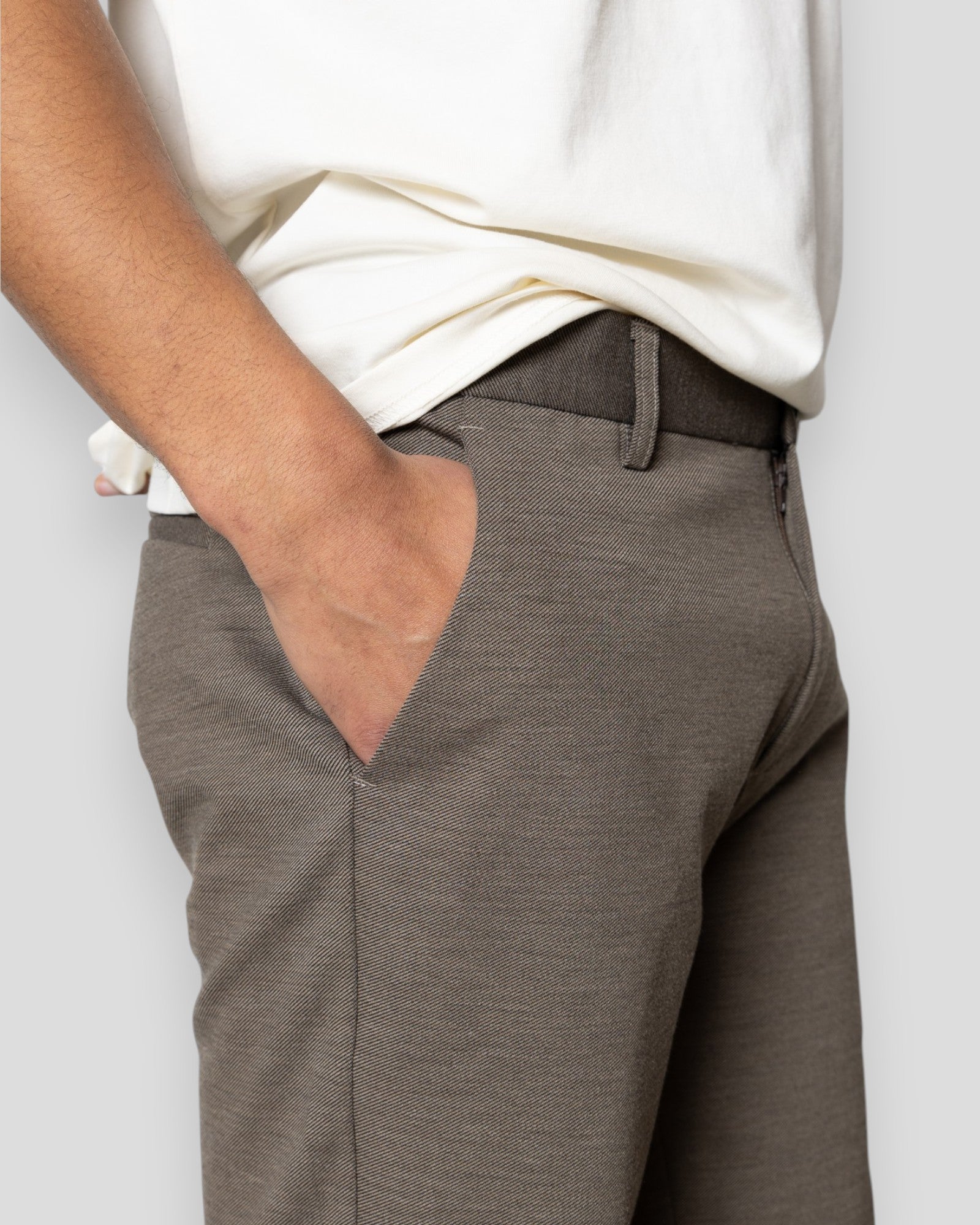 Milano Brendon jersey shorts fra Clean Cut Copenhagen i mørk khaki, afslappet stil og komfortabel pasform.