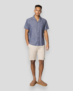 Milano Brendon jersey shorts i ecru fra Clean Cut Copenhagen, afslappet stil og blødt jersey materiale, vist på billedet.