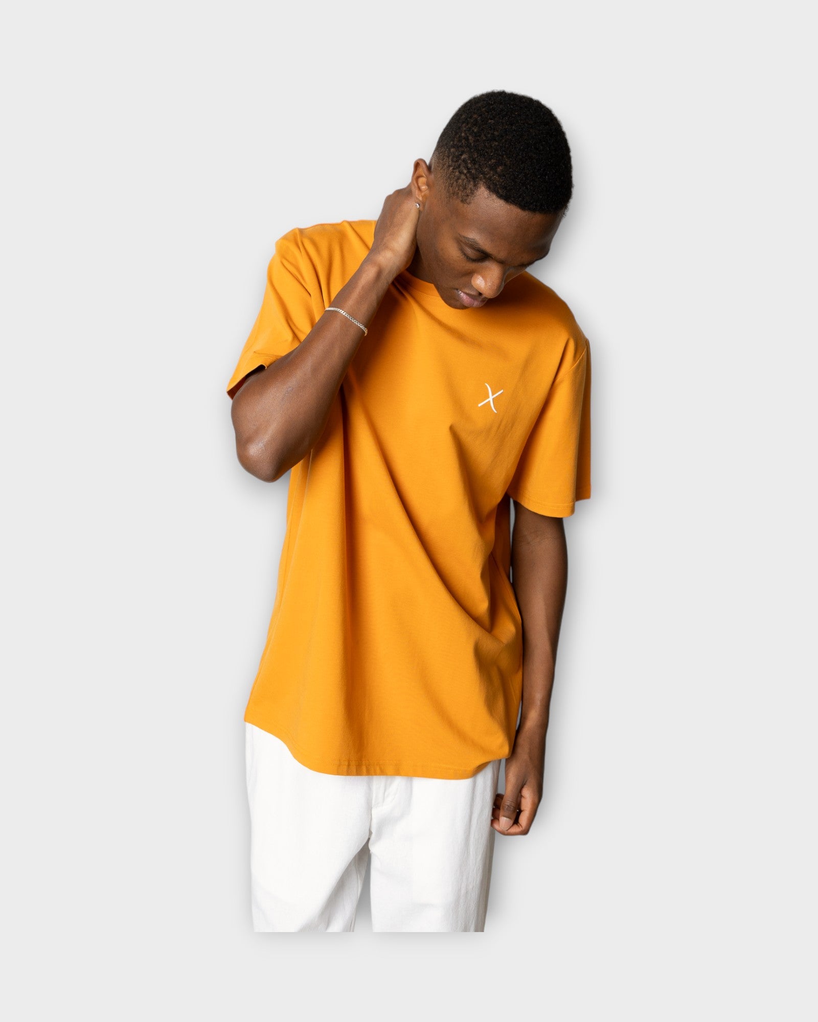 Cross Logo Organic Tee - Orange