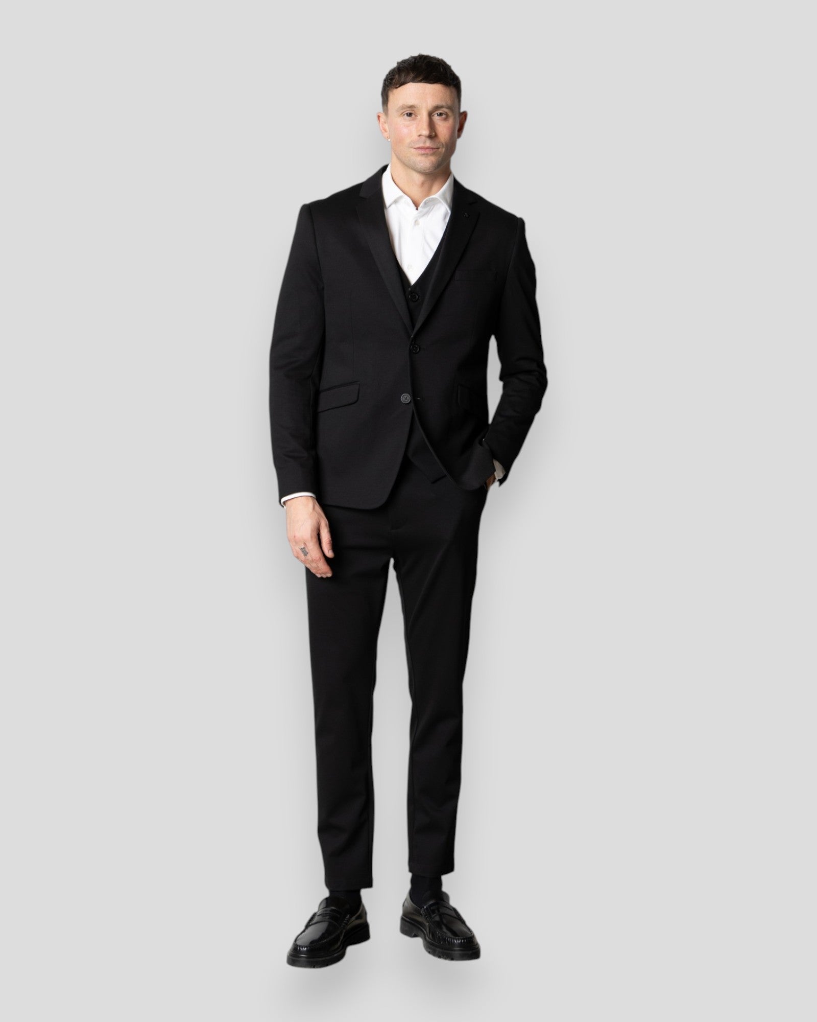 Brendon Jersey Blazer - Black