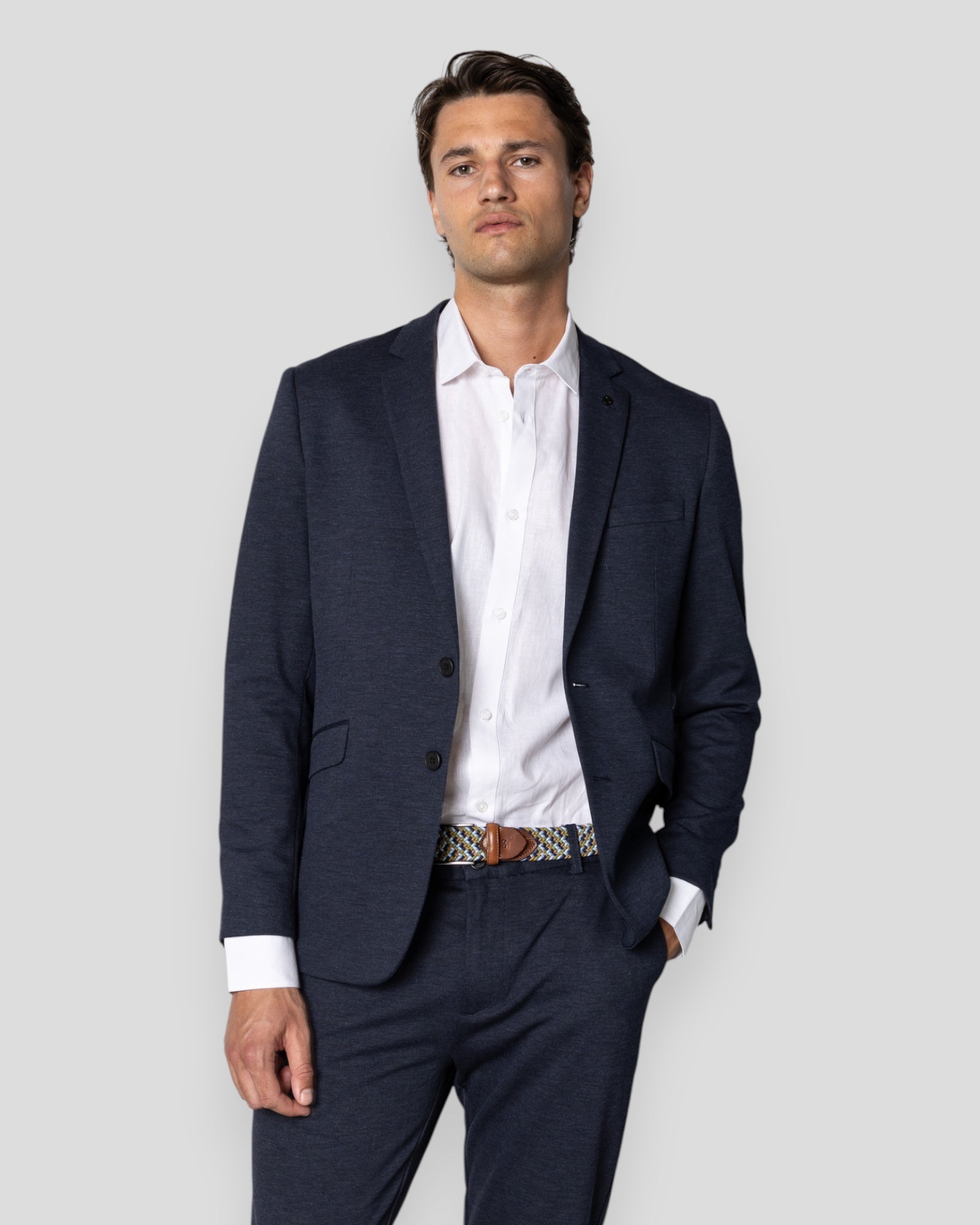 Brendon Jersey Blazer - Navy