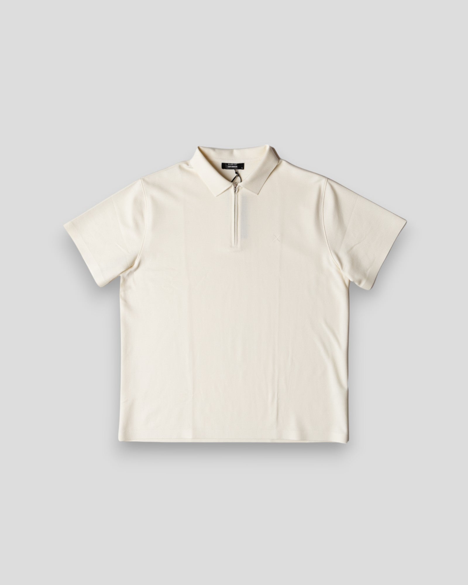 Joss Polo SS Half Zip - Ecru