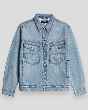 G-STAR RAW Dakota jakke i Sun Faded Cloudburst med afslappet pasform og robuste materialer.