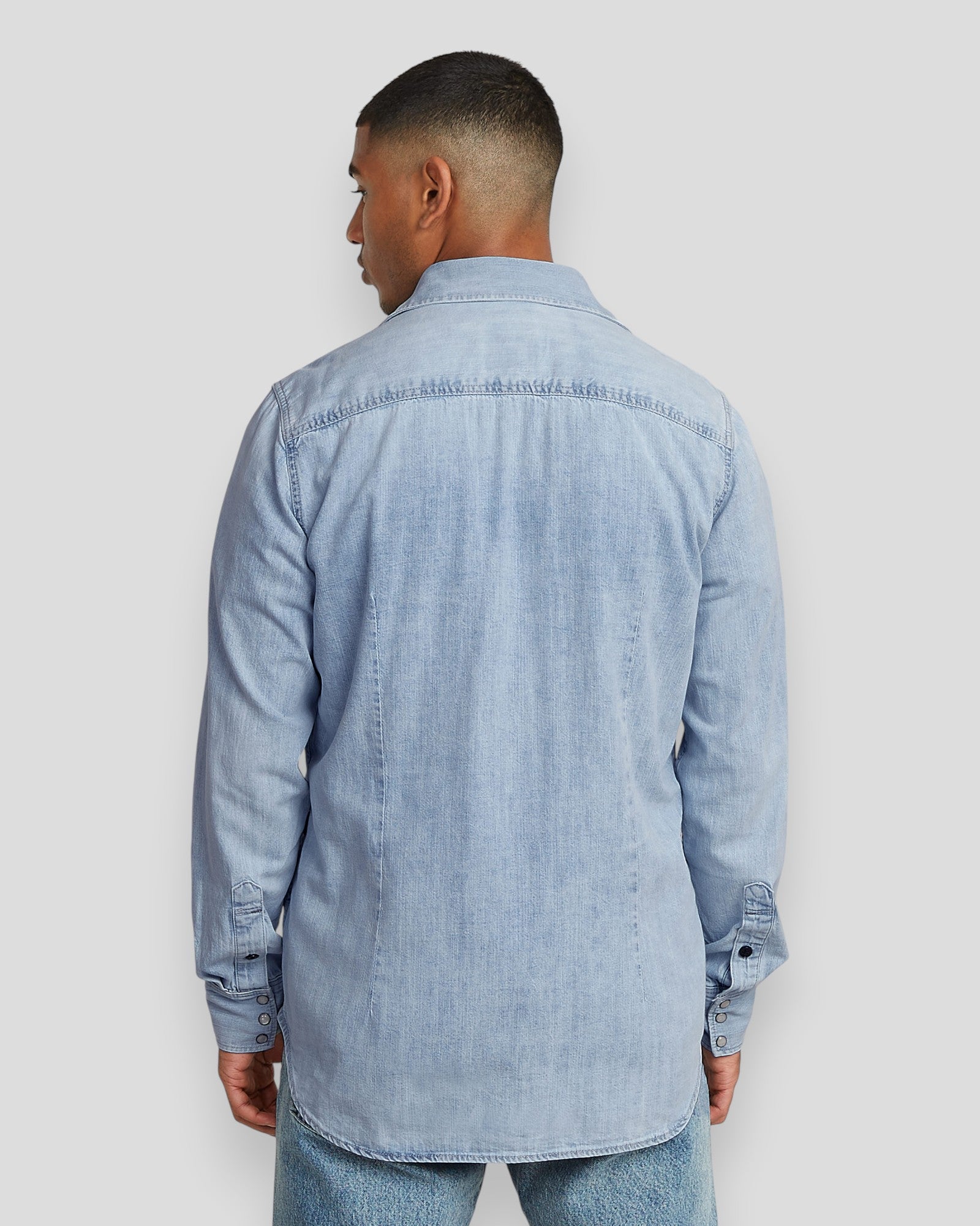Dakota Slim Shirt L/S - Sun Faded Blue Mist