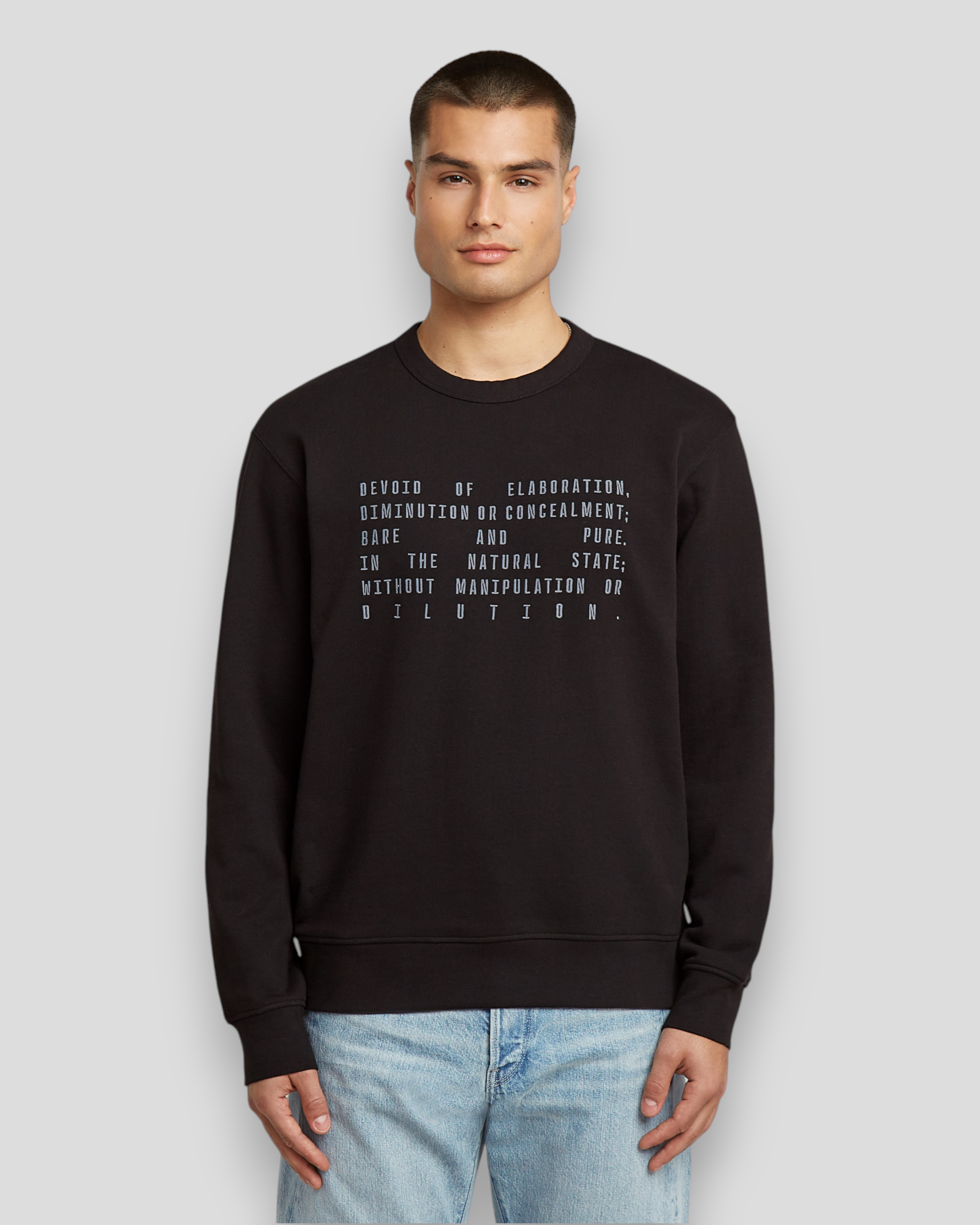 Text Graphic R Sweatshirt - DK Black