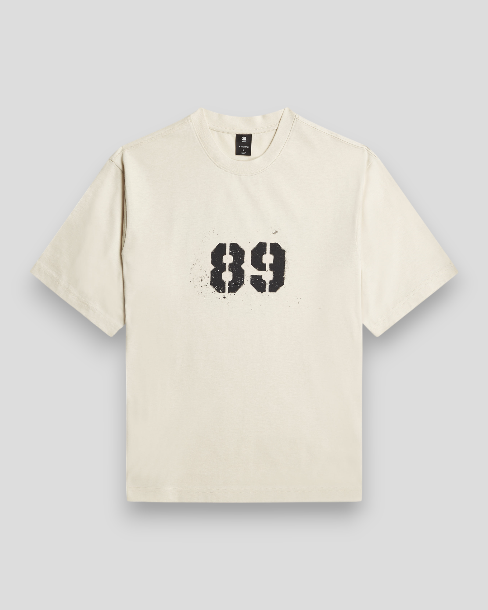 Sprayed 89 Back GR Boxy R Tee - Whitebait