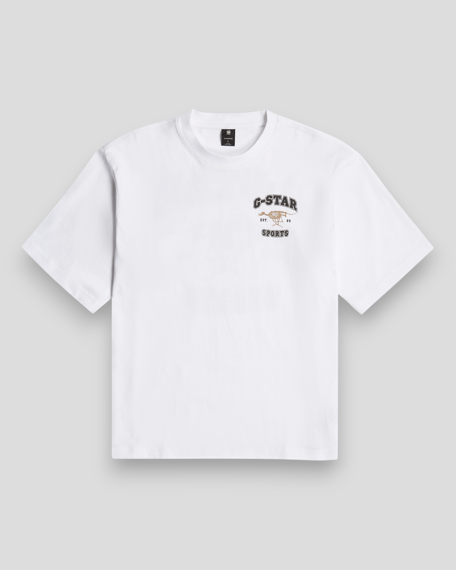 Running Dog Back GR Boxy R Tee - White