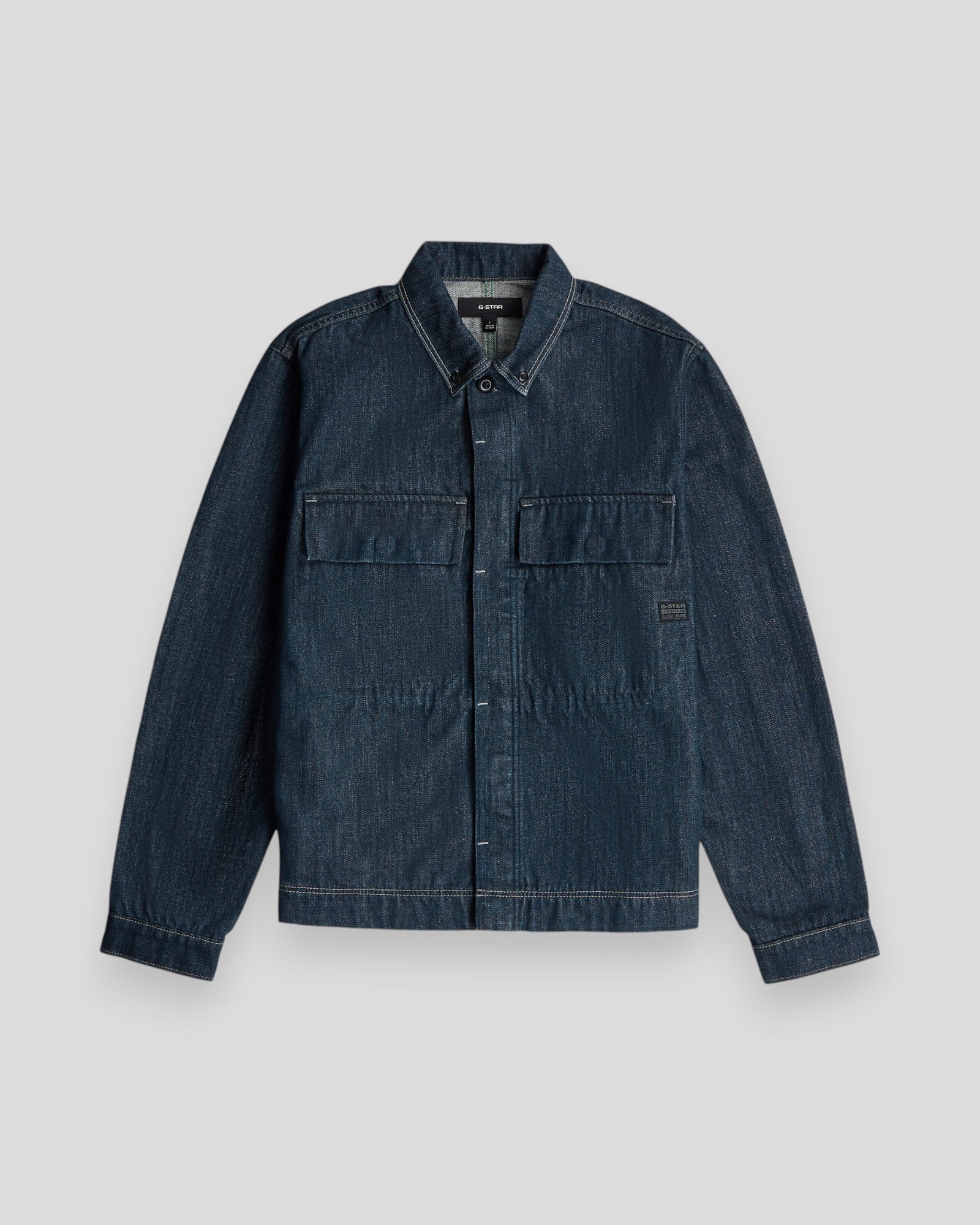 Boxy Clean Overshirt - Neo Raw Denim