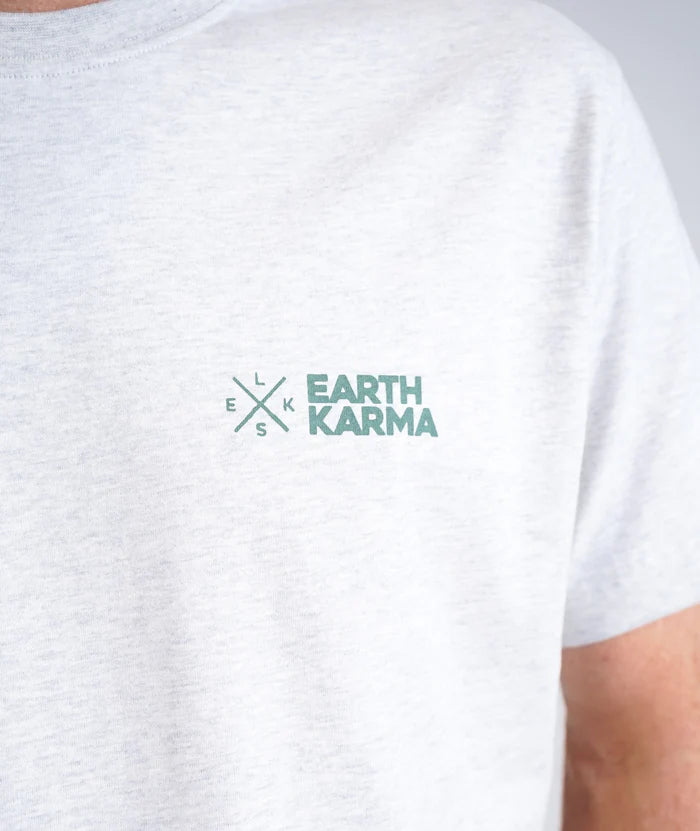 Earth Karma Brushed T-shirt - Snow Melange