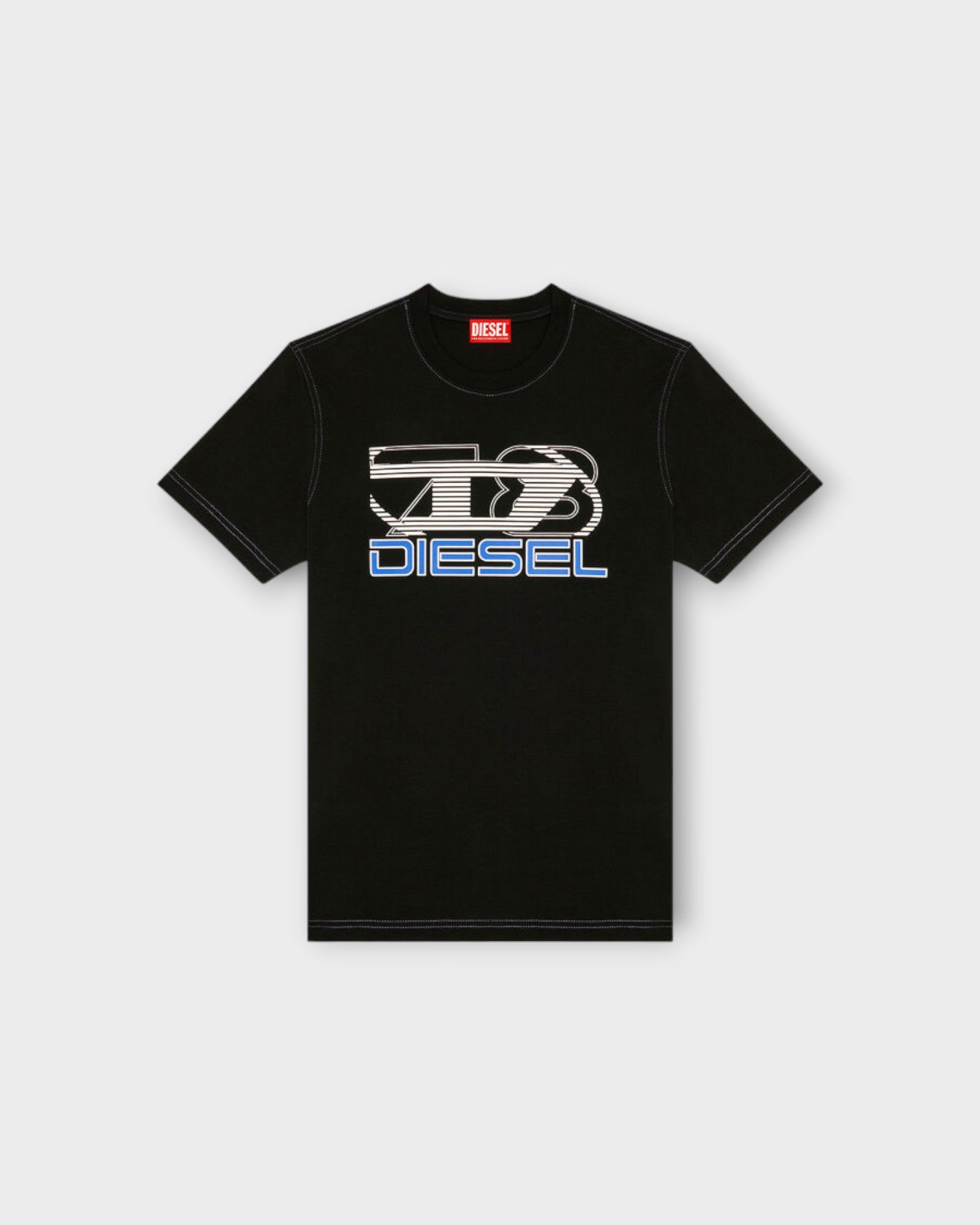 Diegor K Tee Black - Sort Diesel T-shirt til Mænd med print. Her set forfra.