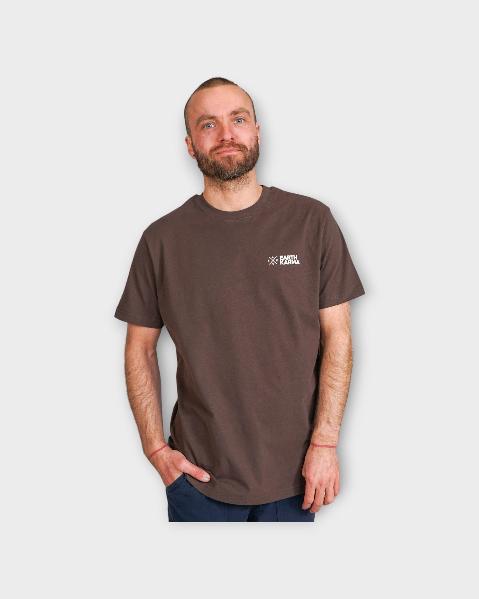 Earth Karma Brushed T-shirt - Dark Oak