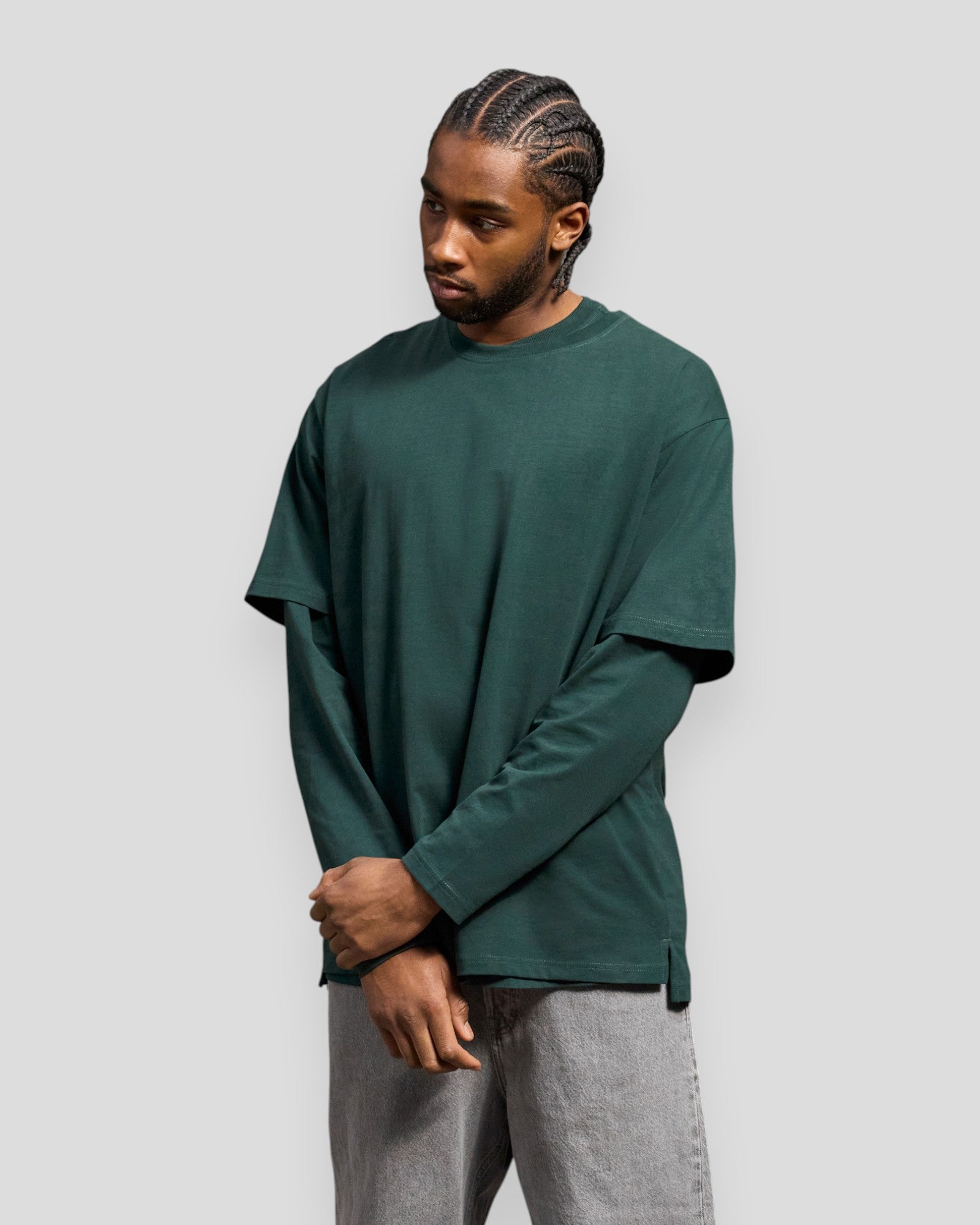 Heavy Box Fit SS Tee - Green Gables
