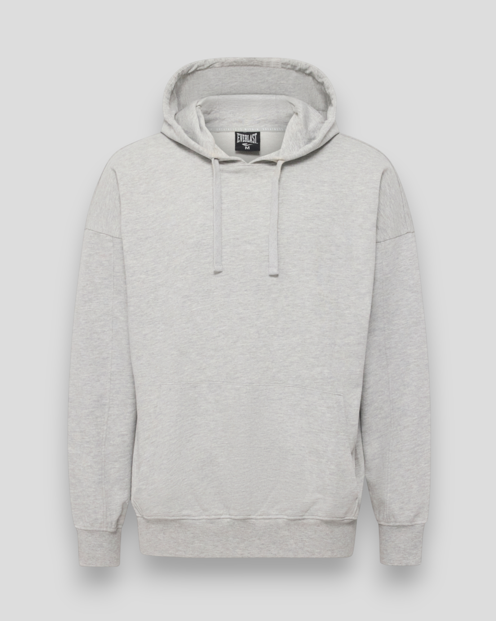 Oversized Sweat Hoodie - Light Grey Melange