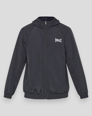 Sort Everlast Visibility Track-jakke med lynlåslommer og reflekterende detaljer, sportstil til træning og udendørsaktiviteter.
