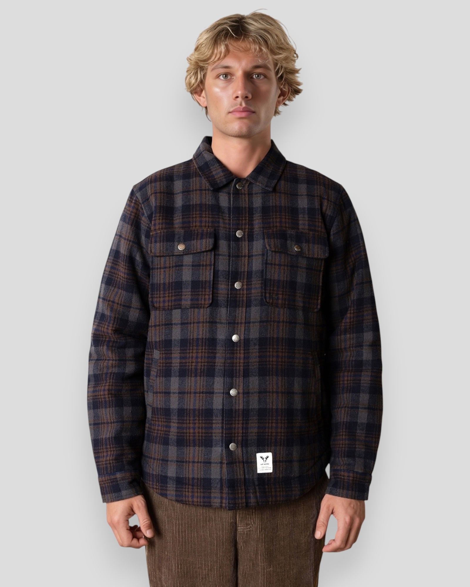 Gili Overshirt - Dark Navy/Grey Check