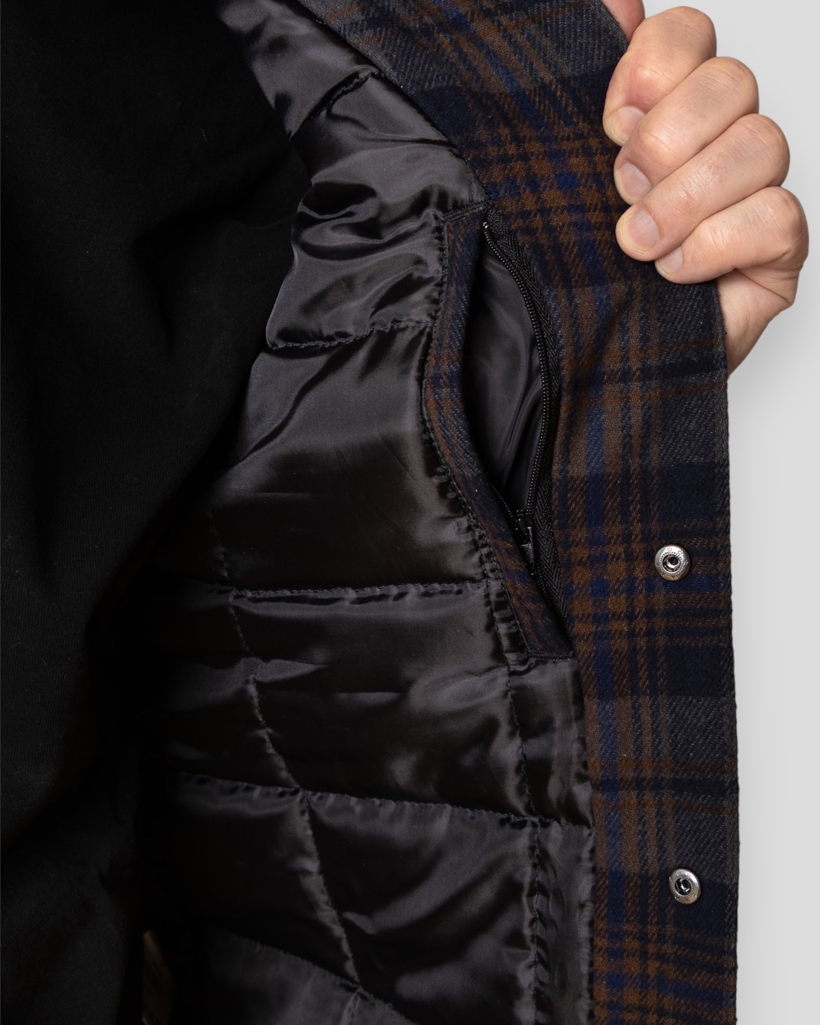 Gili Overshirt - Dark Navy/Grey Check