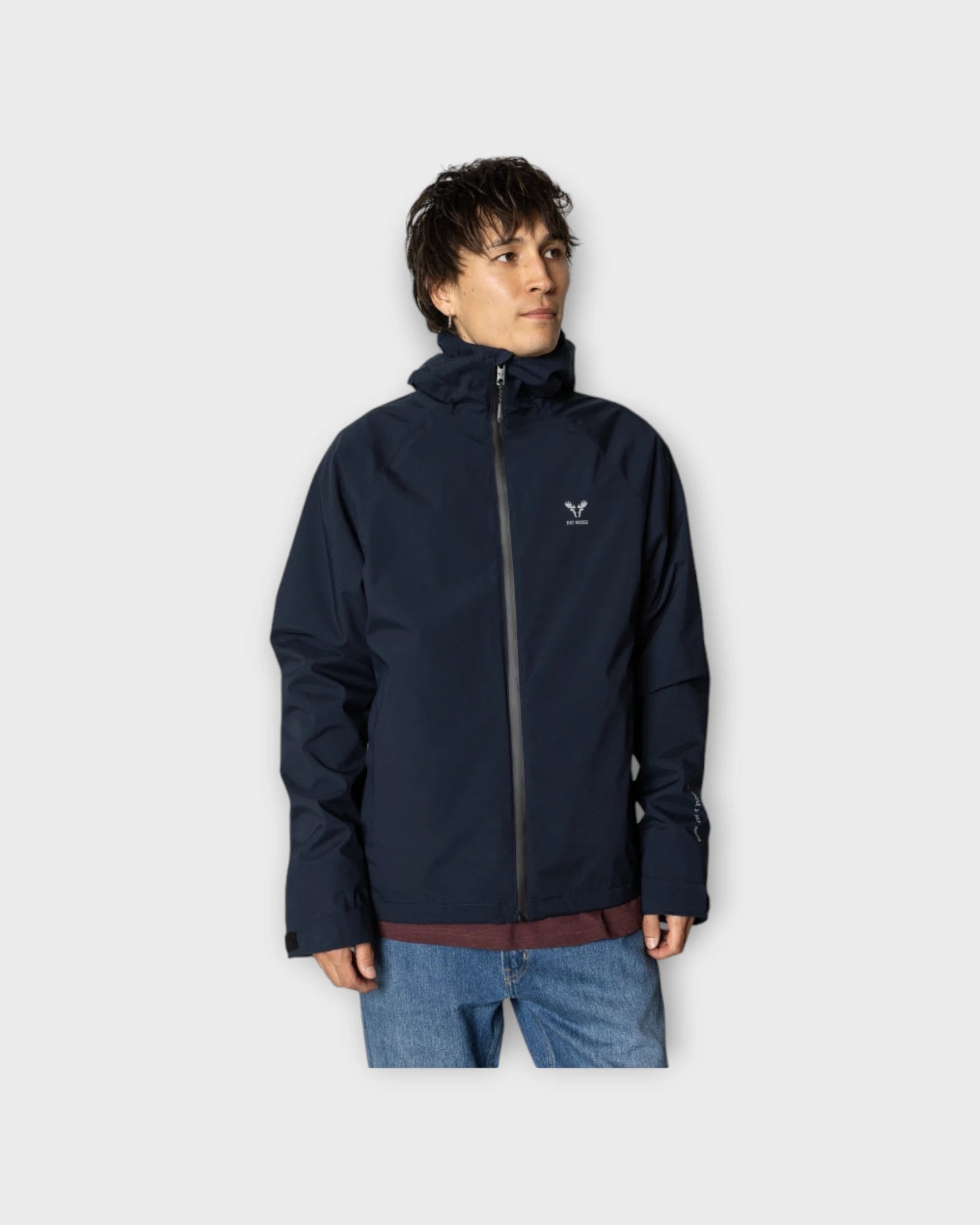 Sky Shell Winter Jacket Navy - Blå Fat Moose Vinterjakke til Mænd. Her set forfra.