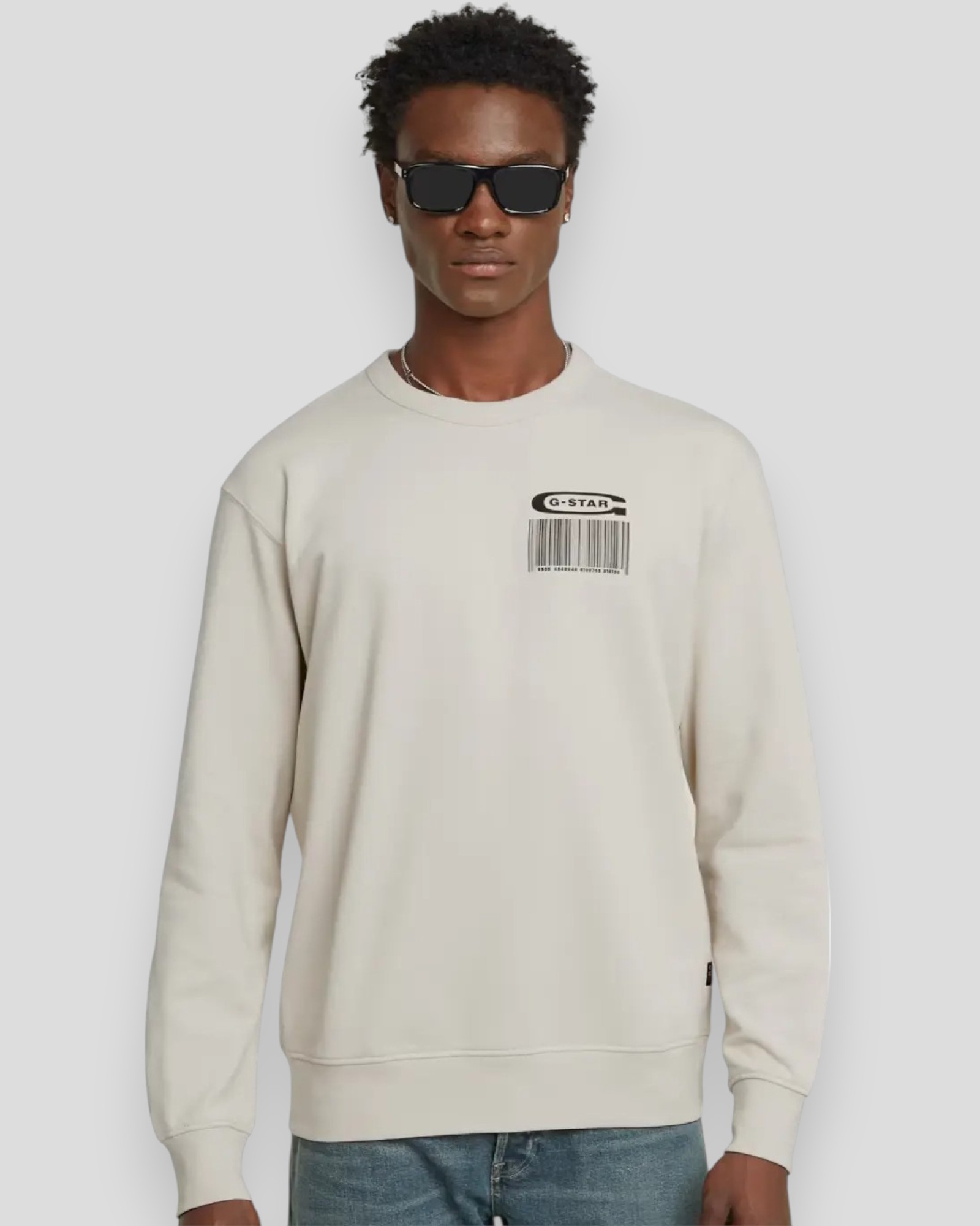 Substance Back GR Relaxed Sweatshirt - Whitebait