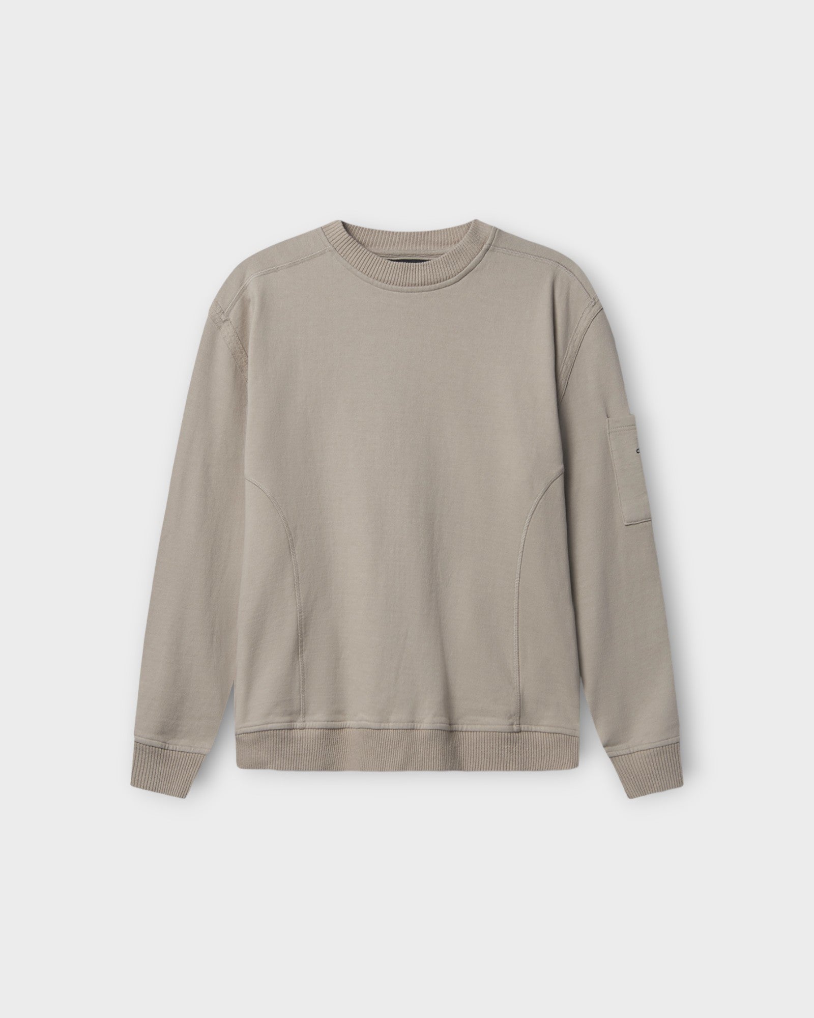 Giorgio Cy LS Sand Cashmere - Sandfarvet Gabba Sweatshirt til Mænd. Her set forfra.