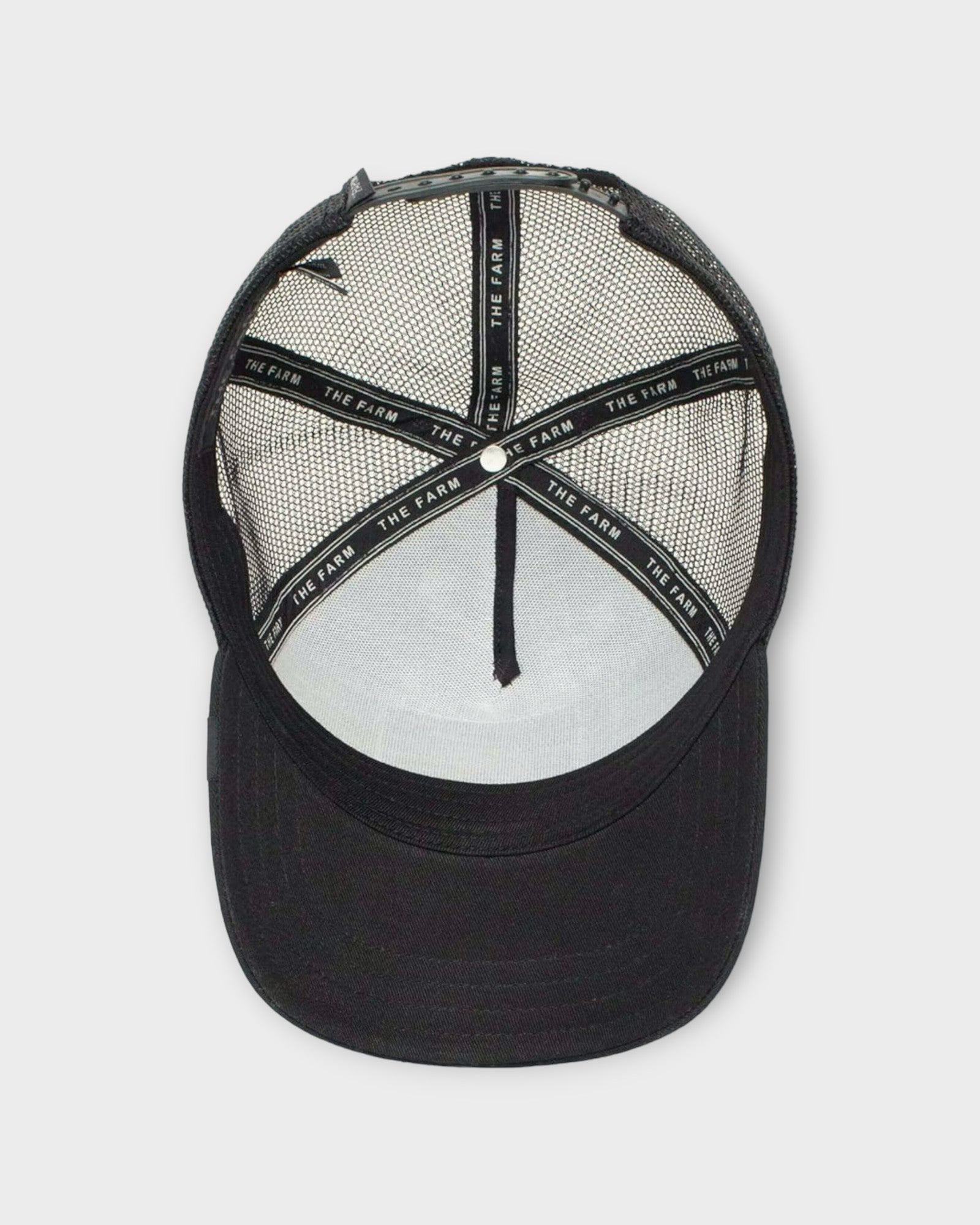 The Goat Black - Sort Goorin Bros Trucker Cap til Mænd. Her ses indersiden af kasketten.