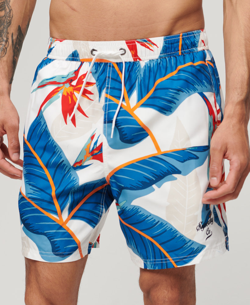 Hawaiian Swim Shorts Print - Optic Paradise