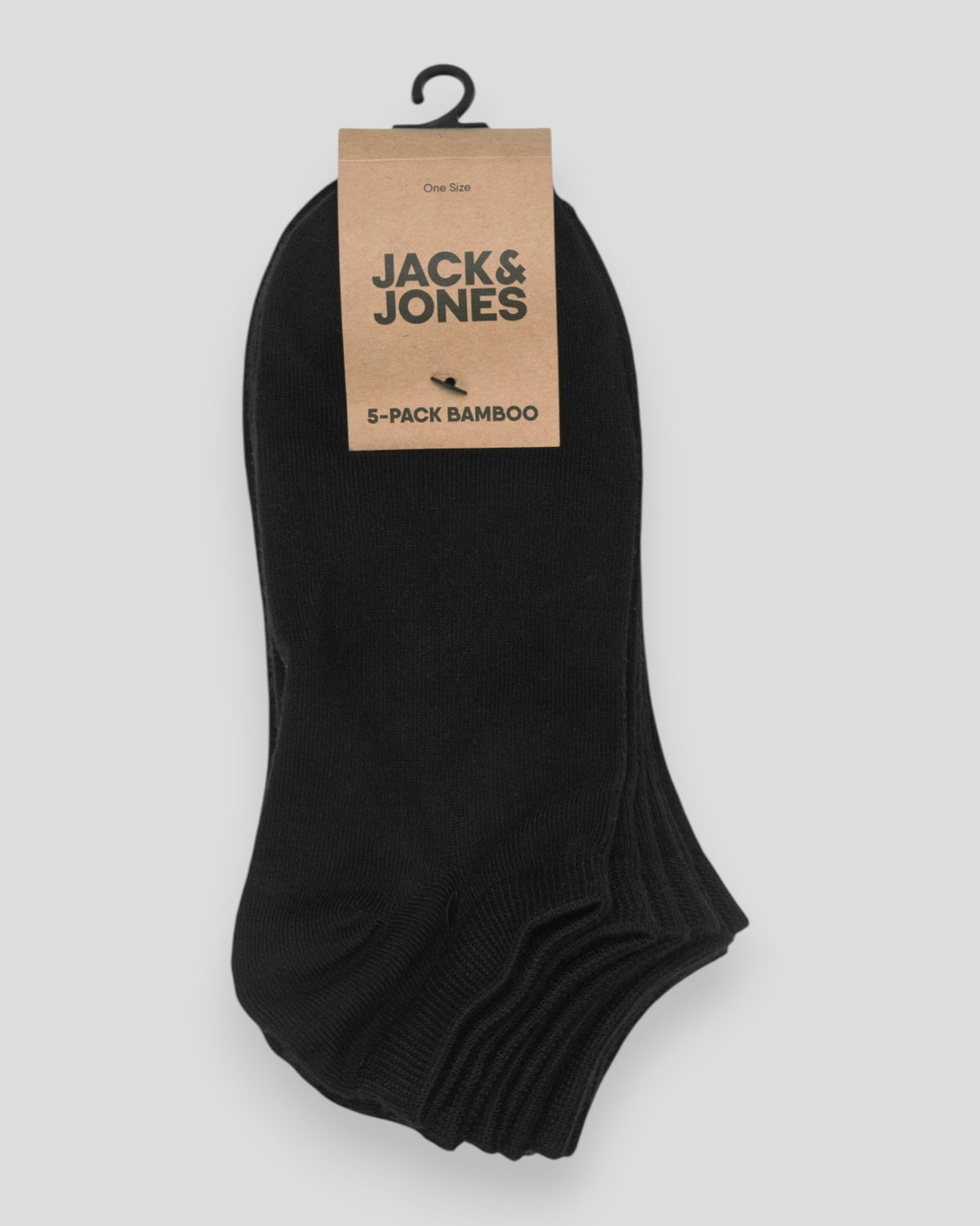 Jack & Jones Basic Bamboo korte sokker, 5-pak i sort