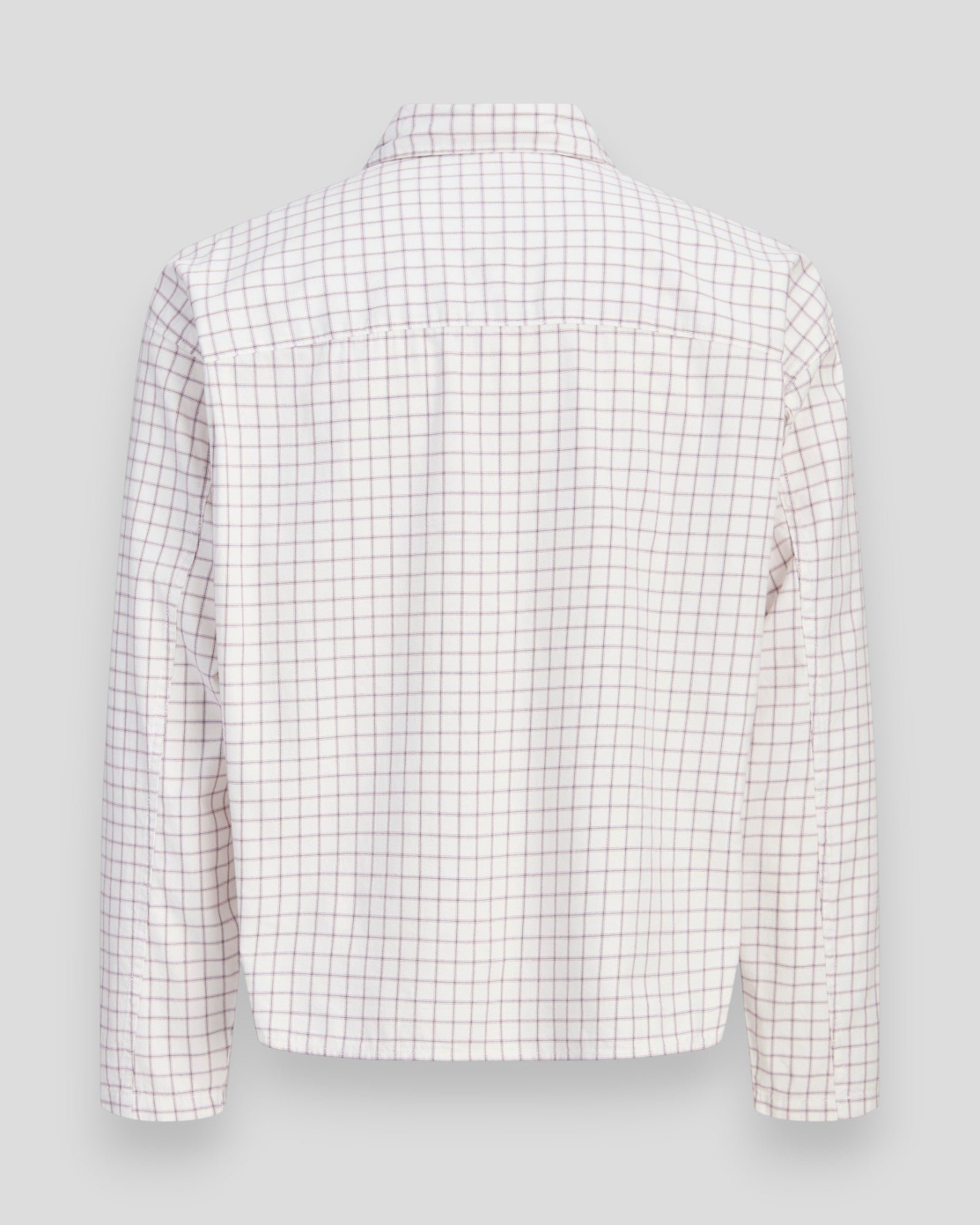 Austin Clean Check Shirt LS - Snow White Checks