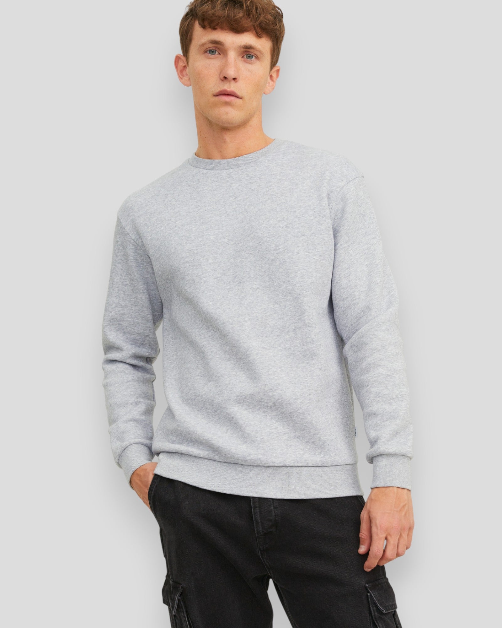 Bradley Sweat Crew - Light Grey Melange