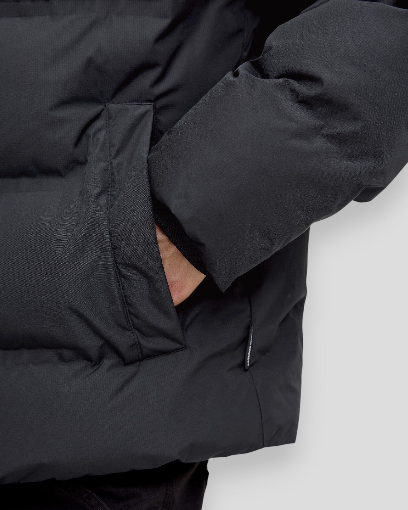 Soho Puffer Collar Jacket - Black