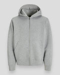 Cover Scuba Sweat Zip Hoodie - Light Grey Melange