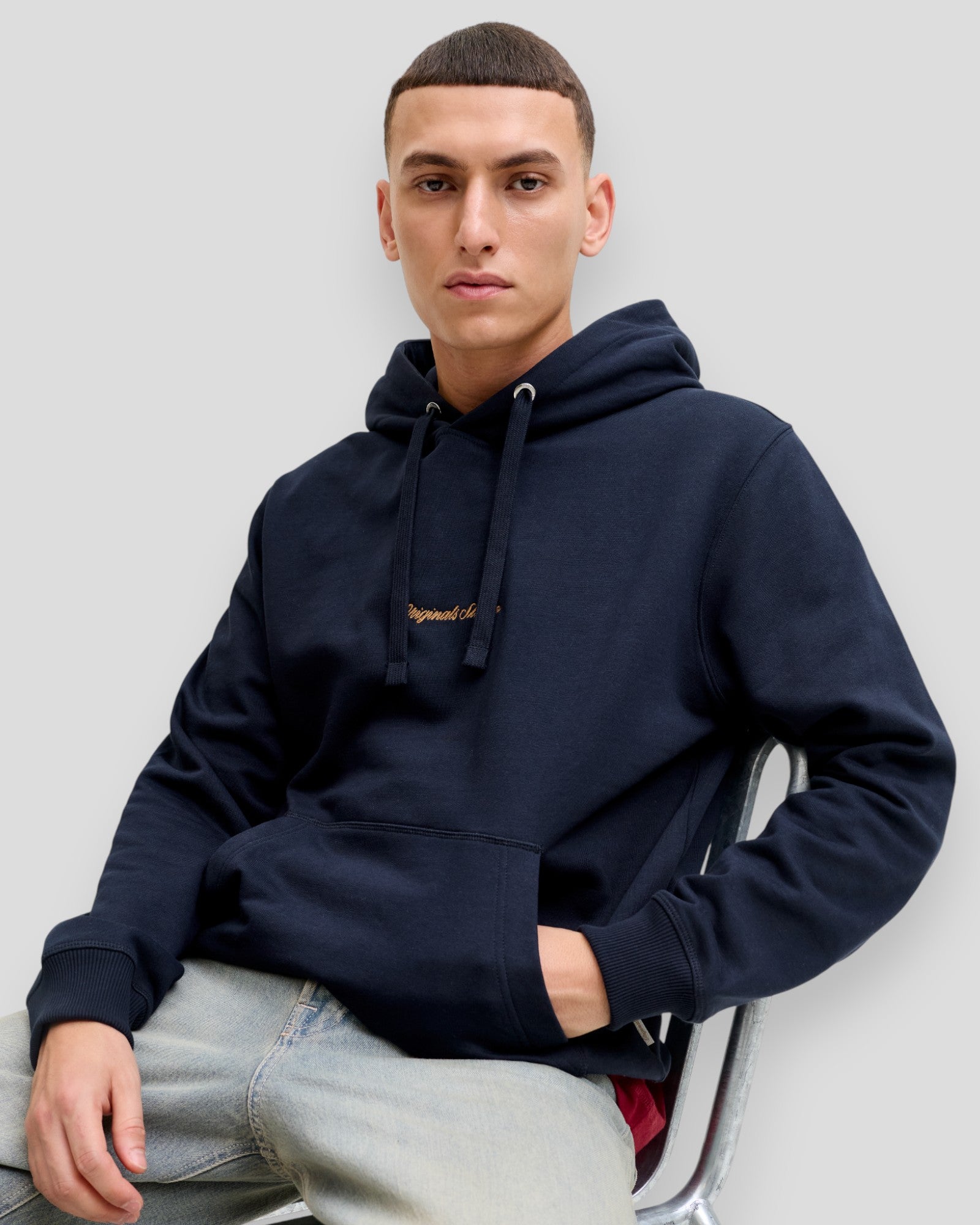 Norrebro EMB Sweat Hoodie - Sky Captain