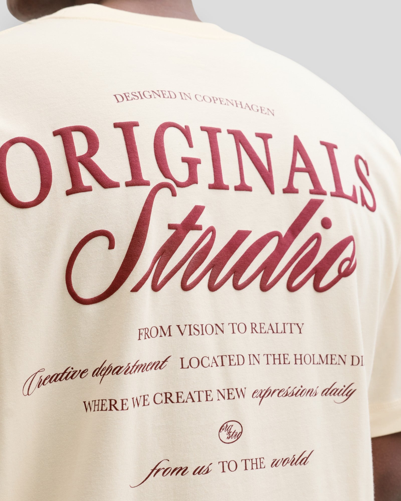 Norrebro Typo Tee SS Crew Neck Tee - Antique White