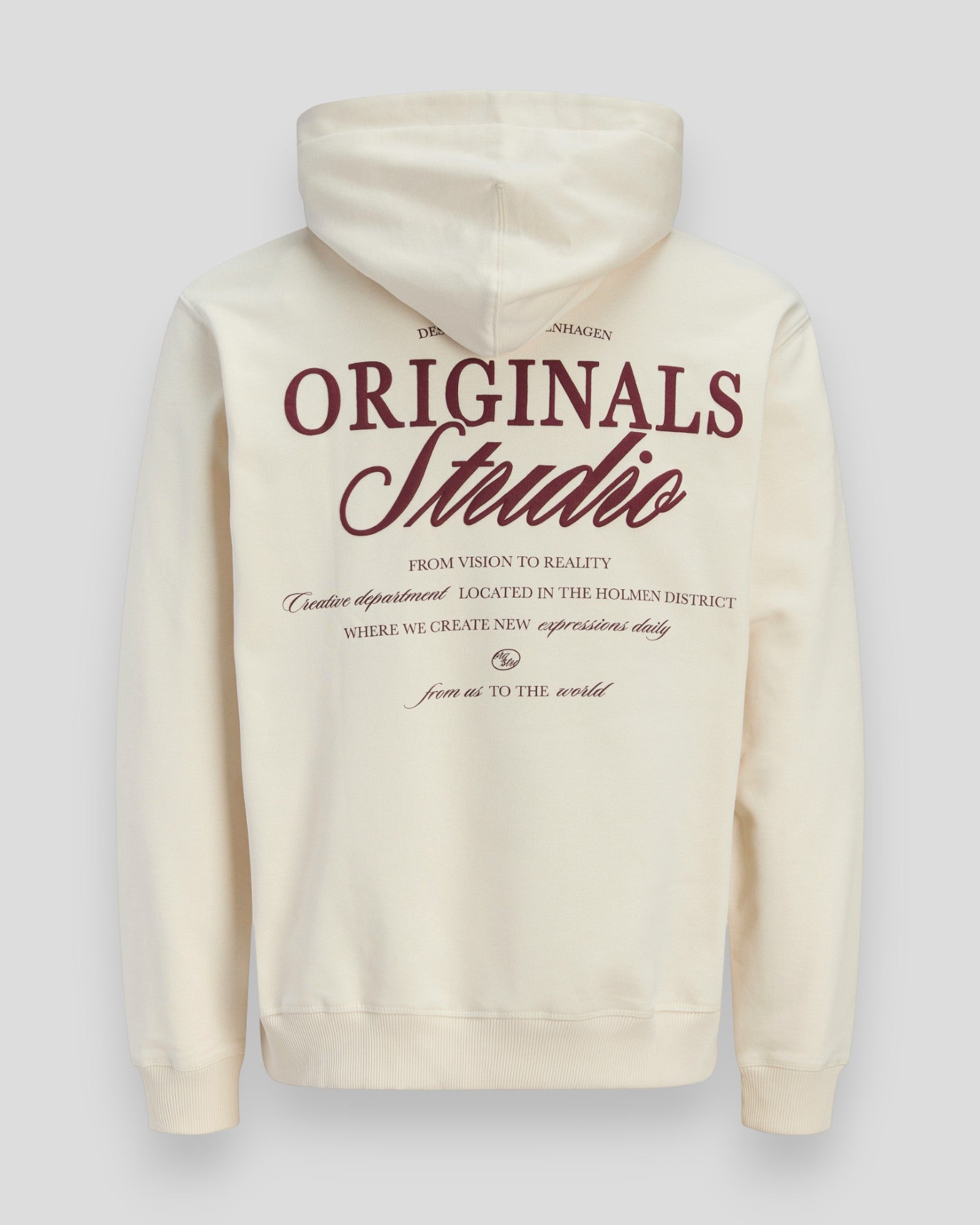 Norrebro Typo Back Sweat Hoodie - Antique White