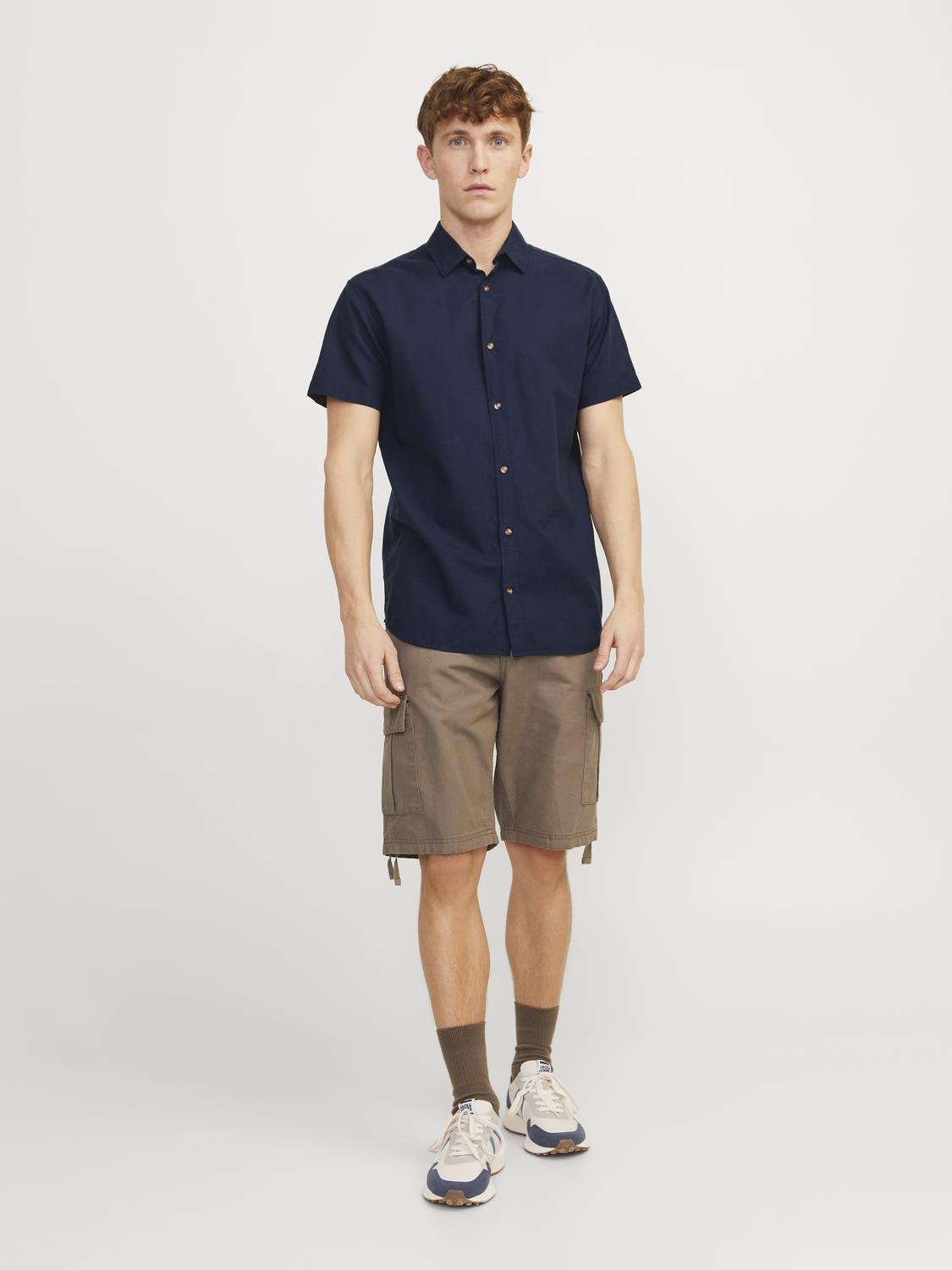 Summer Linen Shirt - Navy Blazer