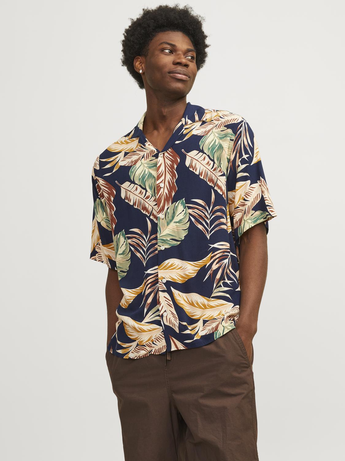 Jeff AOP Resort Shirt - Navy Blazer