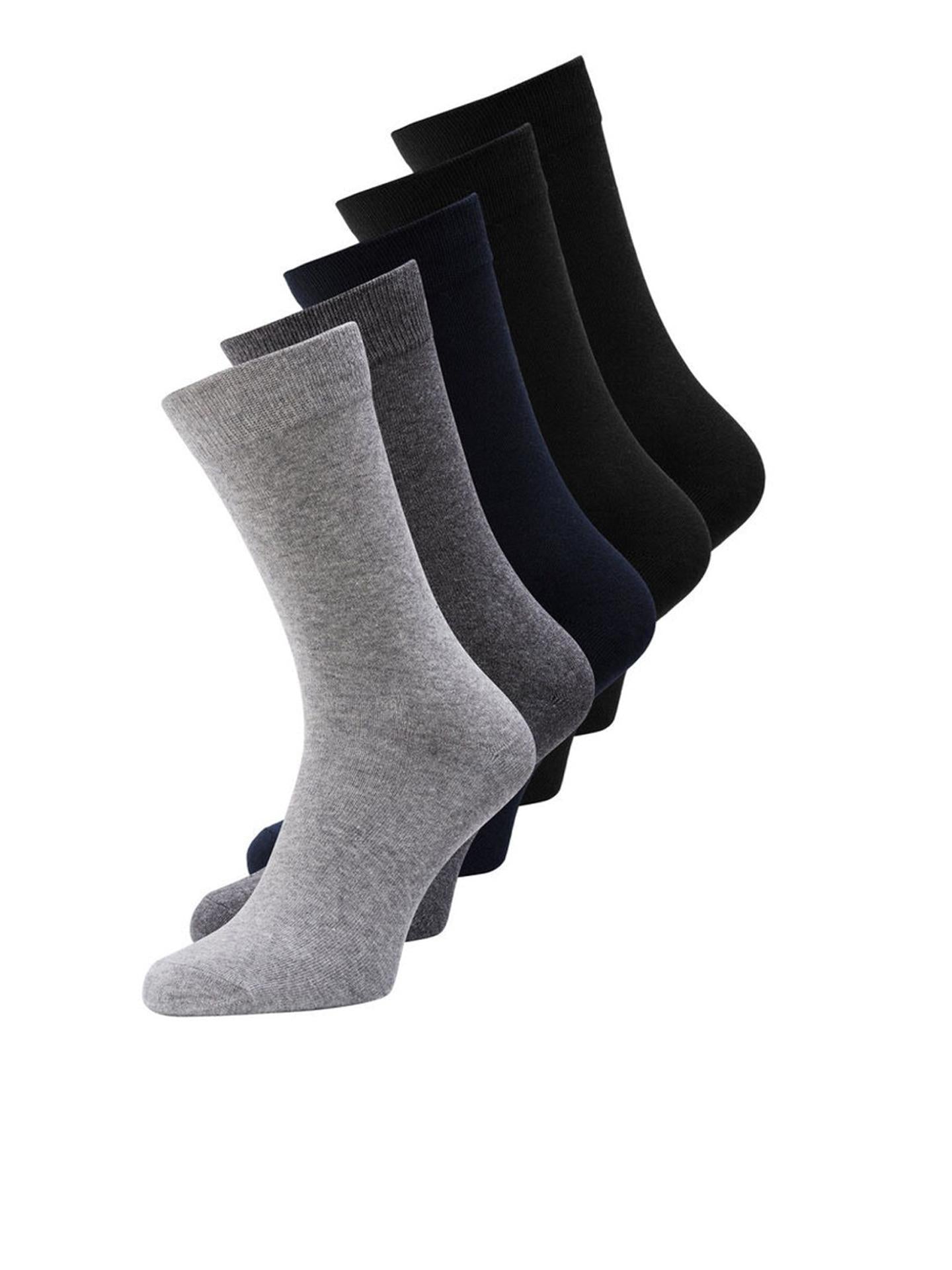 Jens Sock 5 Pack - Dark Grey Melange