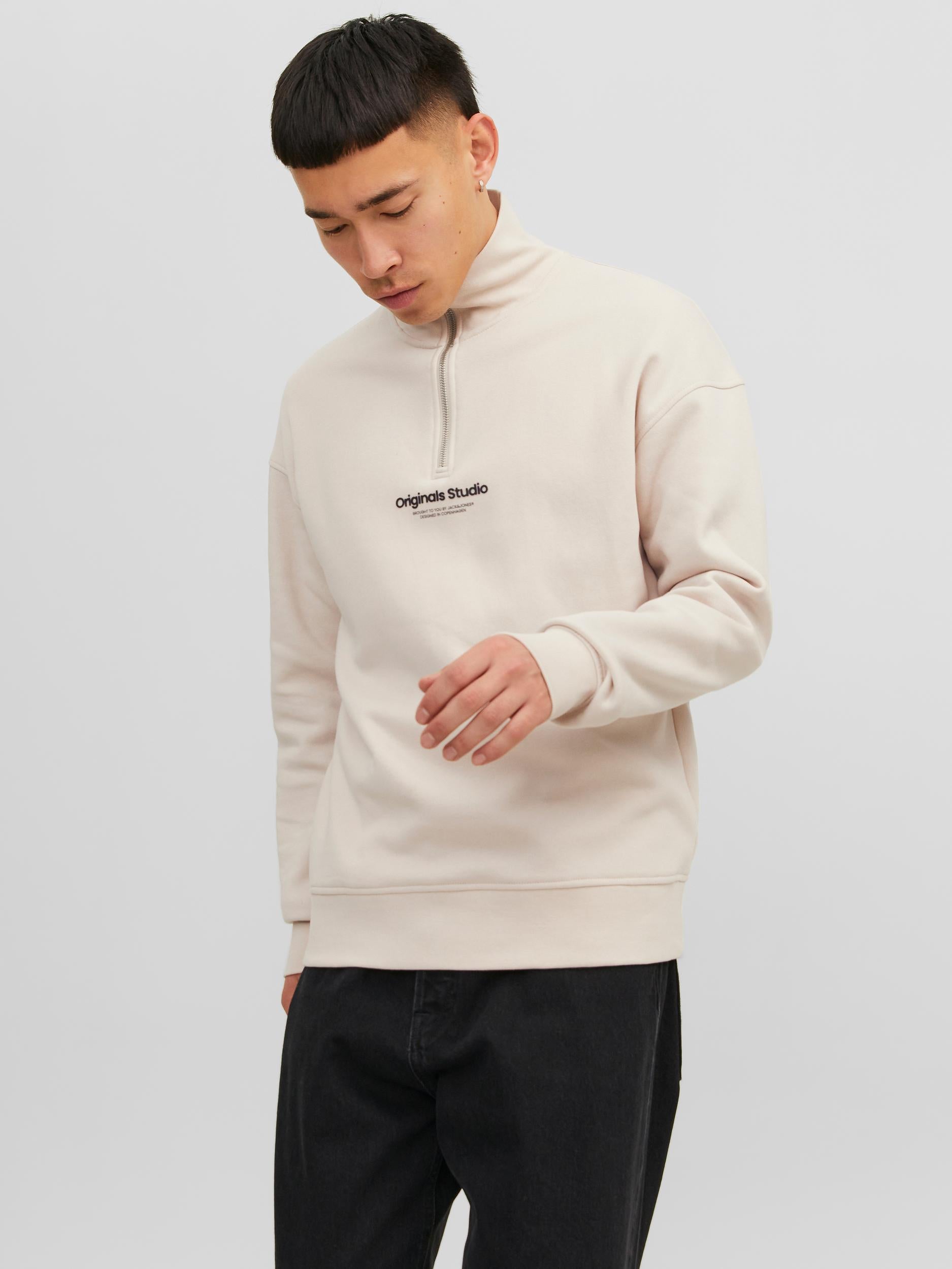 Vesterbro Sweat Quarter Zip Hn - Moonbeam