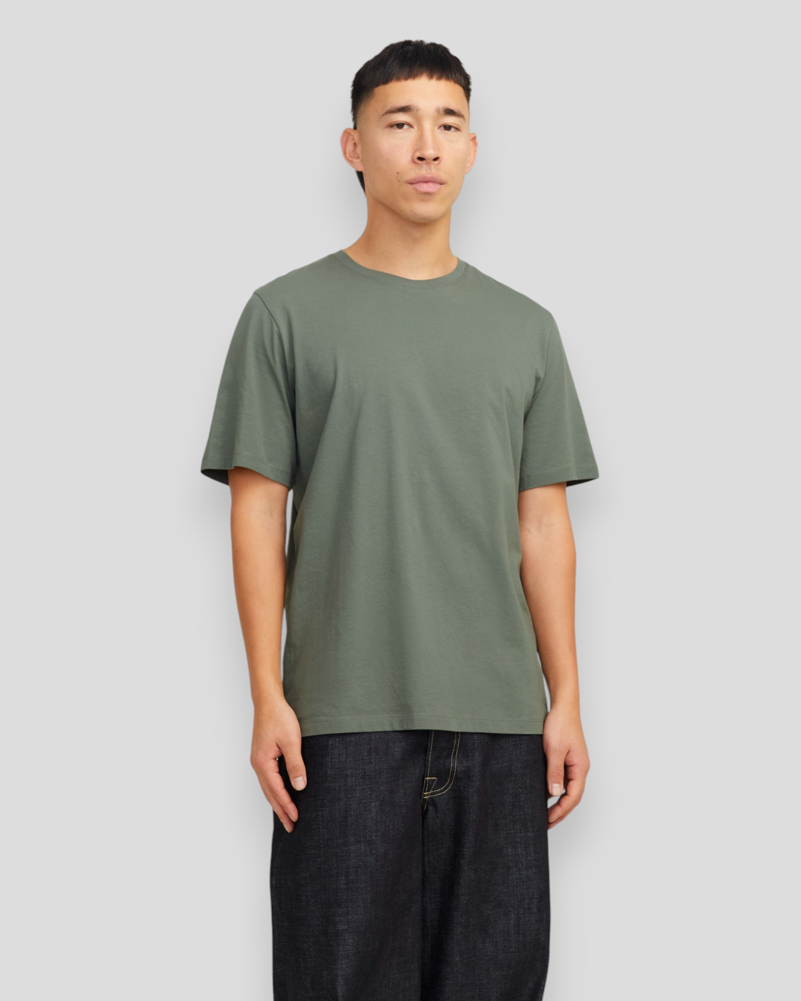 Organic Basic Tee SS O-Neck - Agave Green