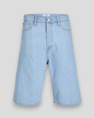 Blå denim shorts fra Jack & Jones Ron Original Shorts SQ 730, vises med lommer og klassisk pasform.