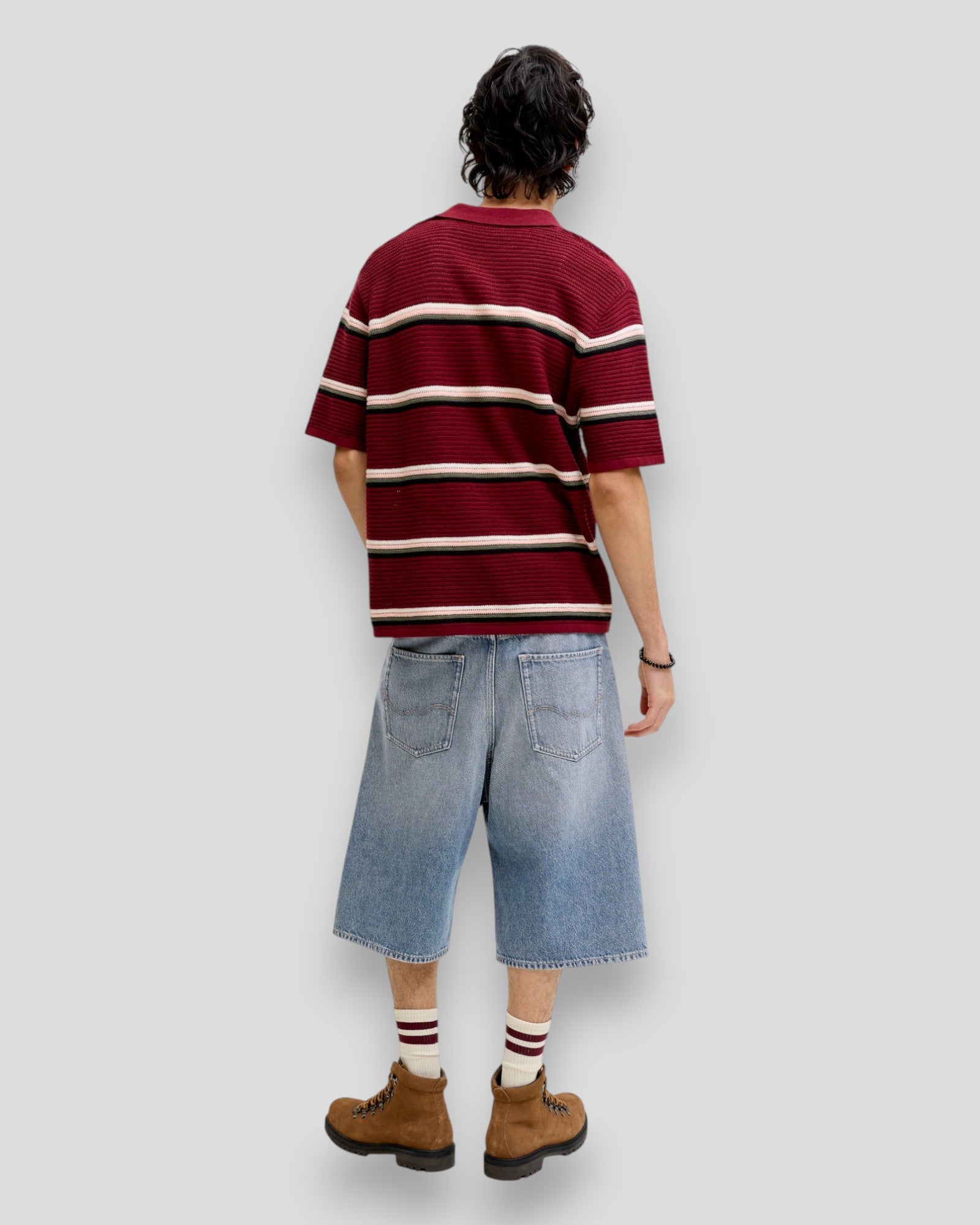 Blå denim shorts fra Jack & Jones Ron Original Shorts SBD 968 SN, vises med lommer og afslappet pasform.