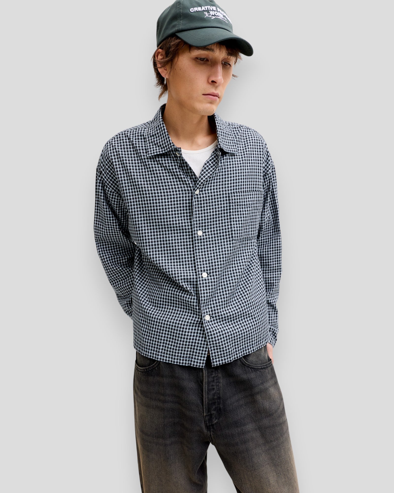 Austin Clean Check Shirt LS - Sky Captain Checks