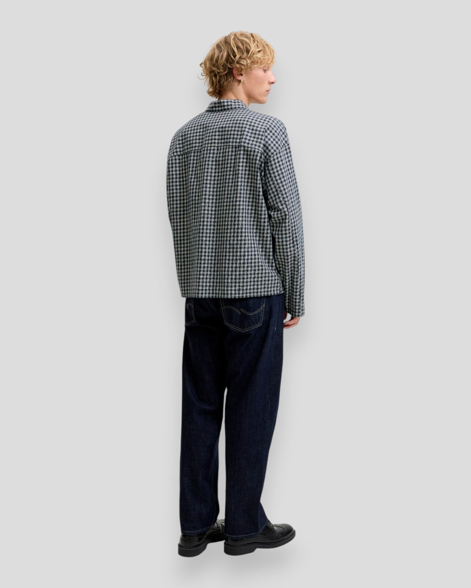 Austin Clean Check Shirt LS - Sky Captain