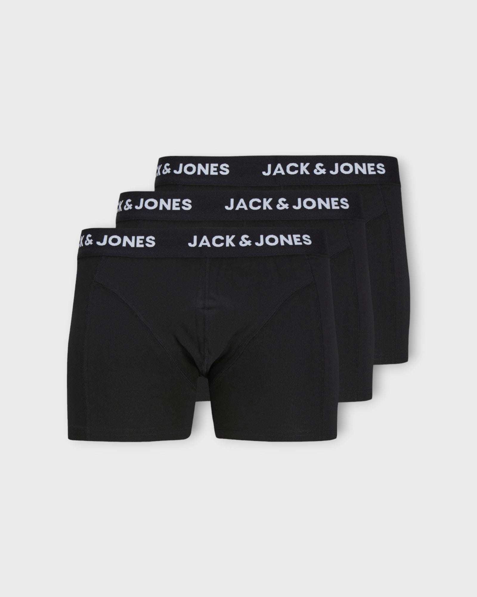 Anthony Trunks 6 Pack Black fra Jack and Jones. Lækkert undertøj til mænd i sort . Her set forfra.