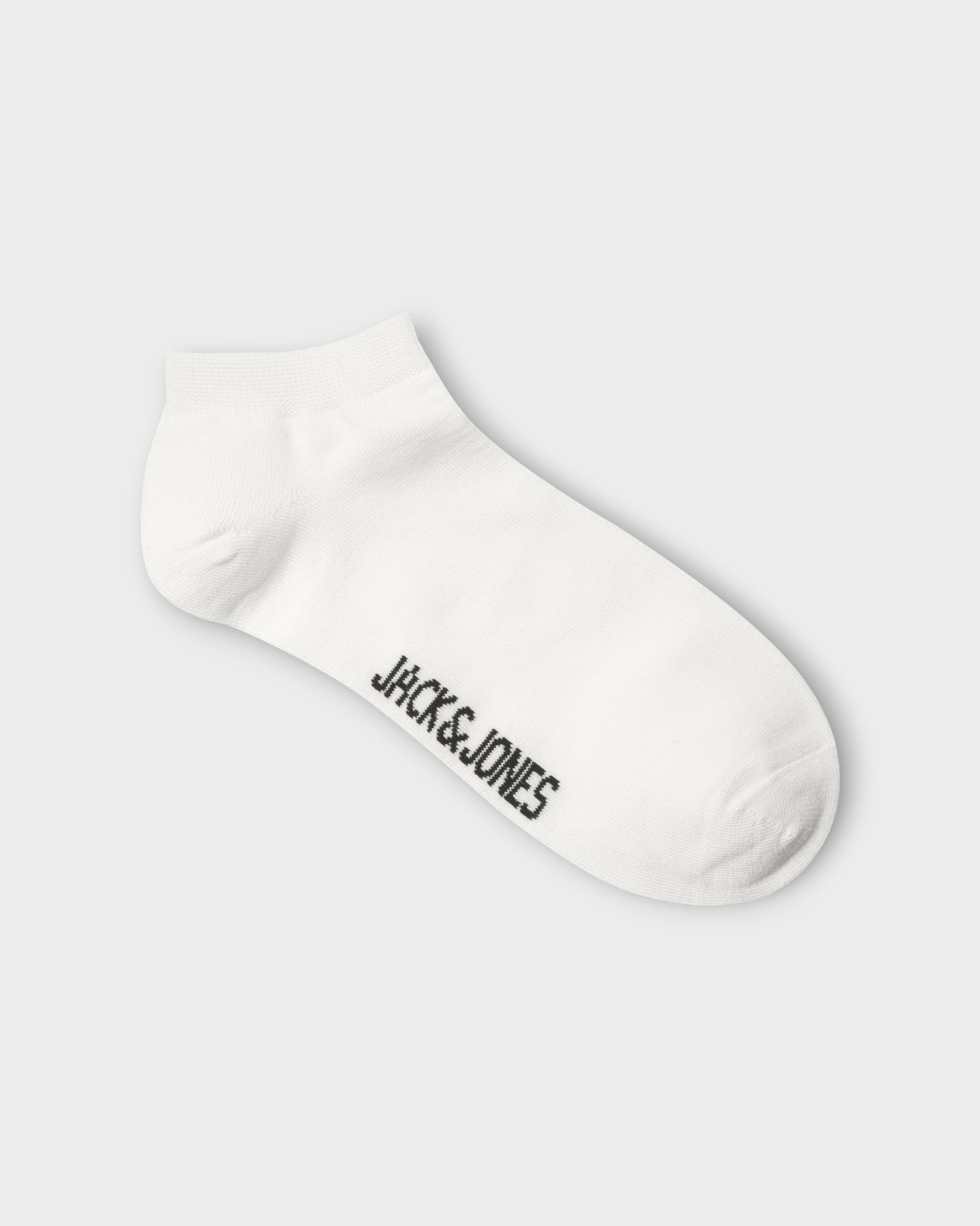 Basic Bamboo Short Sock 10 Pack White fra Jack and Jones. Hvide ankel sokker til mænd. Her ses billed af størrelsen.