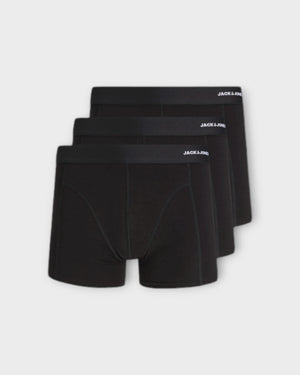 Sort bambusunderbukser fra Jack & Jones, trepak, komfortabelt design, vises forfra i billedet.