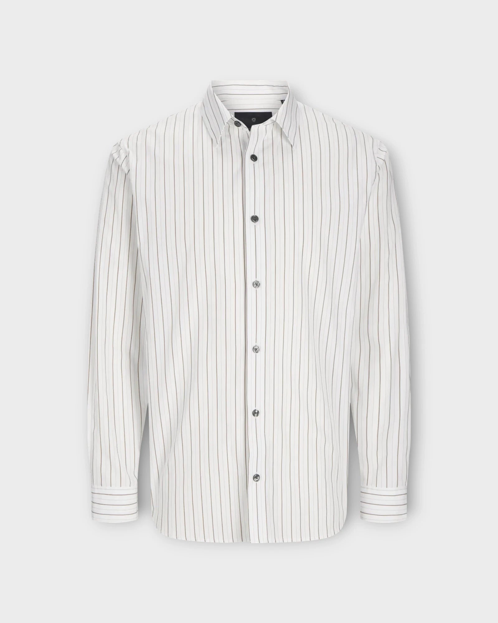 Bushwick Stanley Shirt L/S SN White Stripe - Hvid Stribet Jack & Jones til Mænd. Her set forfra.