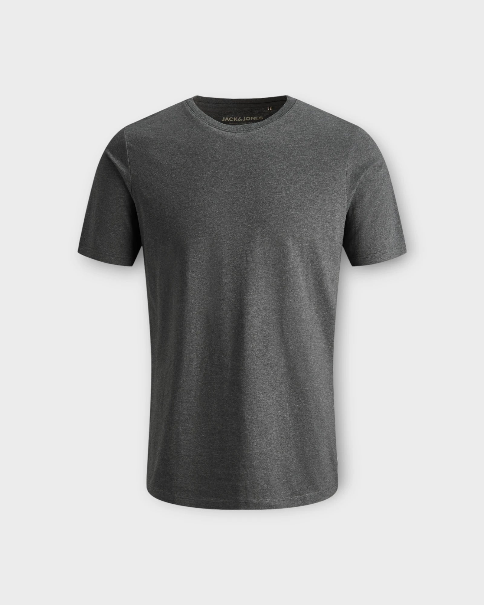 Organic Basic Tee Ss O-neck Asphalt - Grå Basic Jack and Jones Herre T-shirt. Her set forfra.