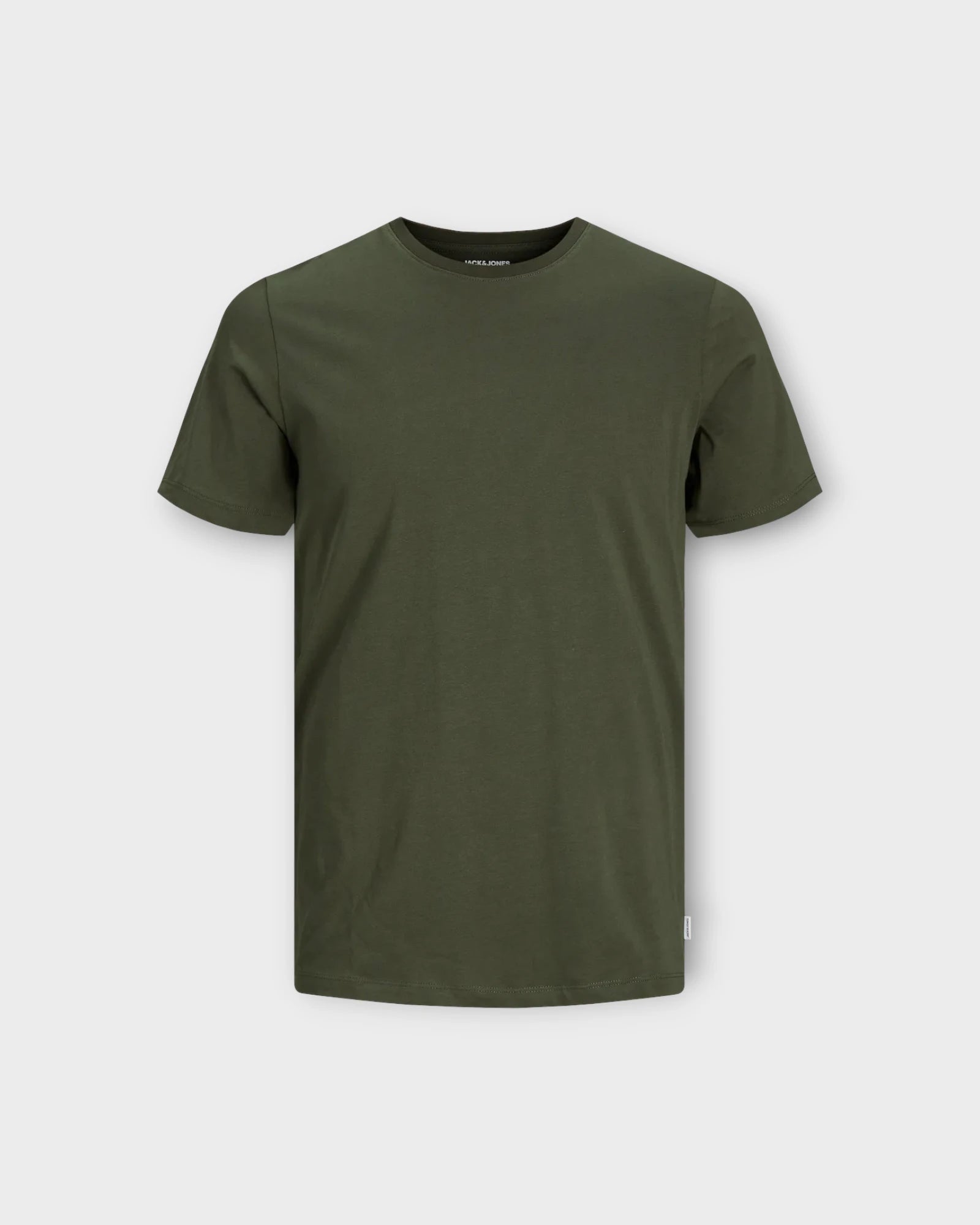 Organic Basic Tee Ss O-neck Olive Night - Army Grøn Jack and Jones T-shirt til Mænd. Her set forfra.